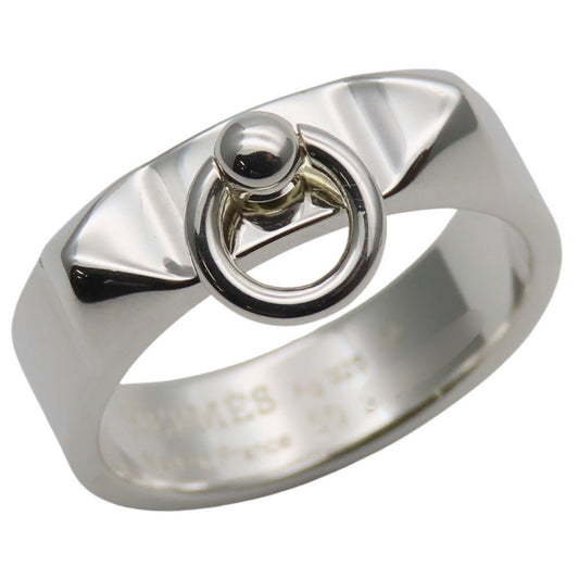 Hermes Silver Silver 925 Band Ring (Pre-Owned)