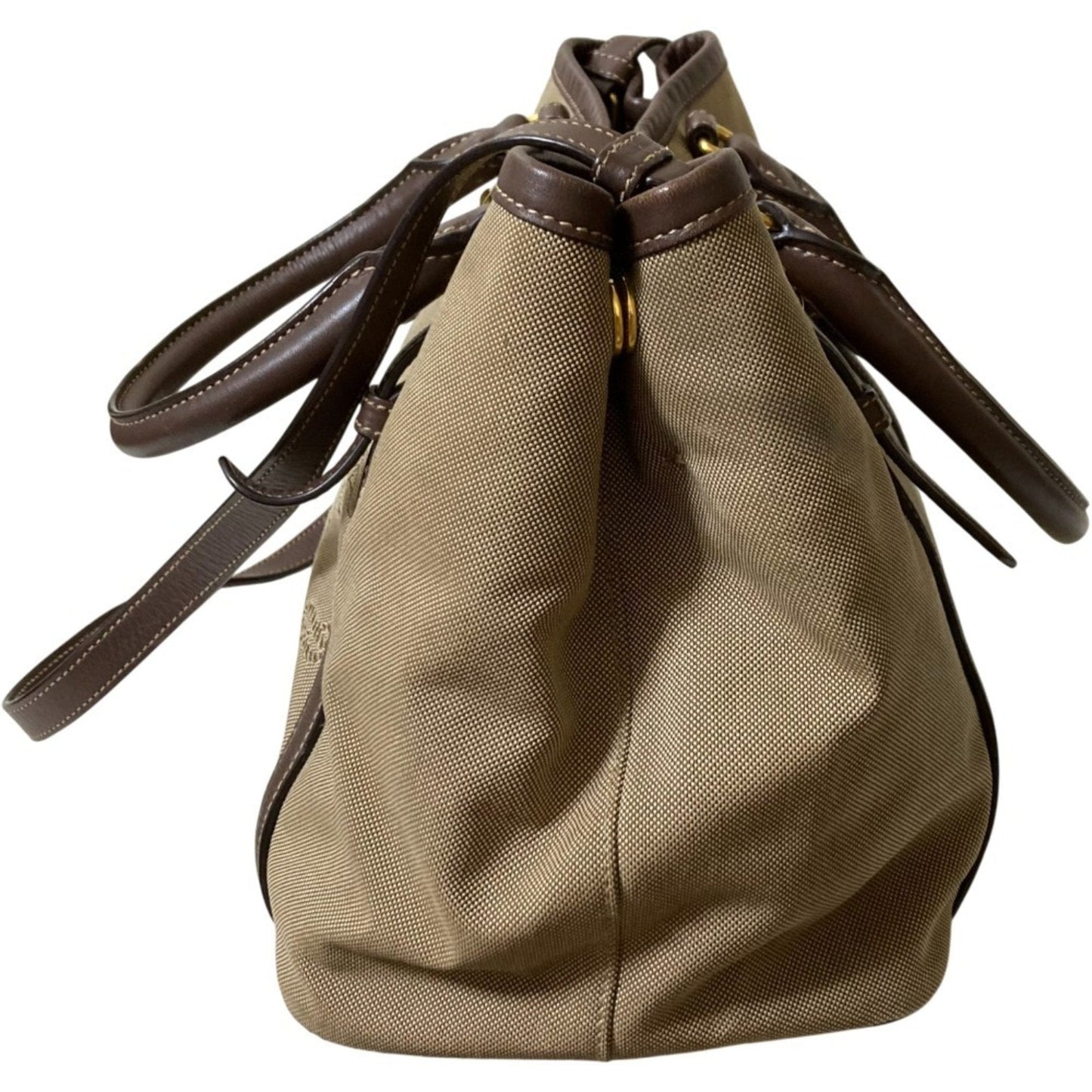 Prada Khaki Brown Handbag Tote Bag (Pre-Owned)