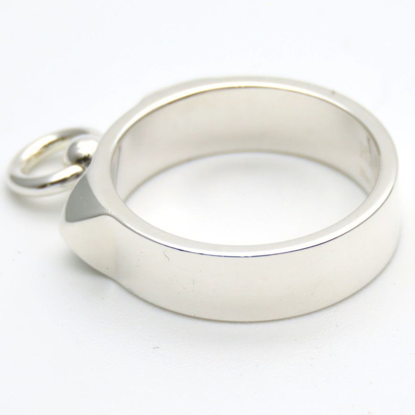 Hermes Silver Silver 925 Band Ring (Pre-Owned)