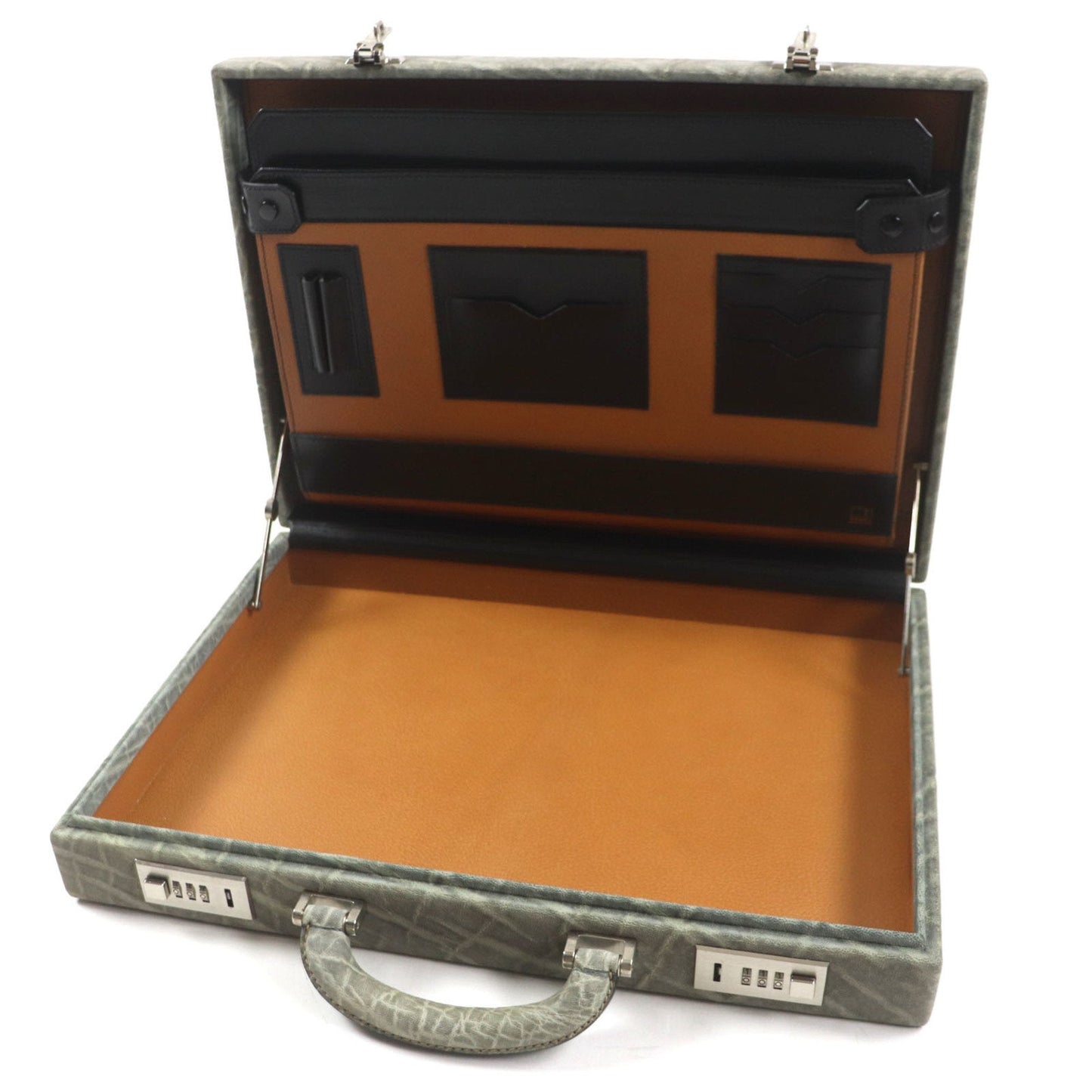 Valextra Gray Leather Attach�� Case (Pre-Owned)