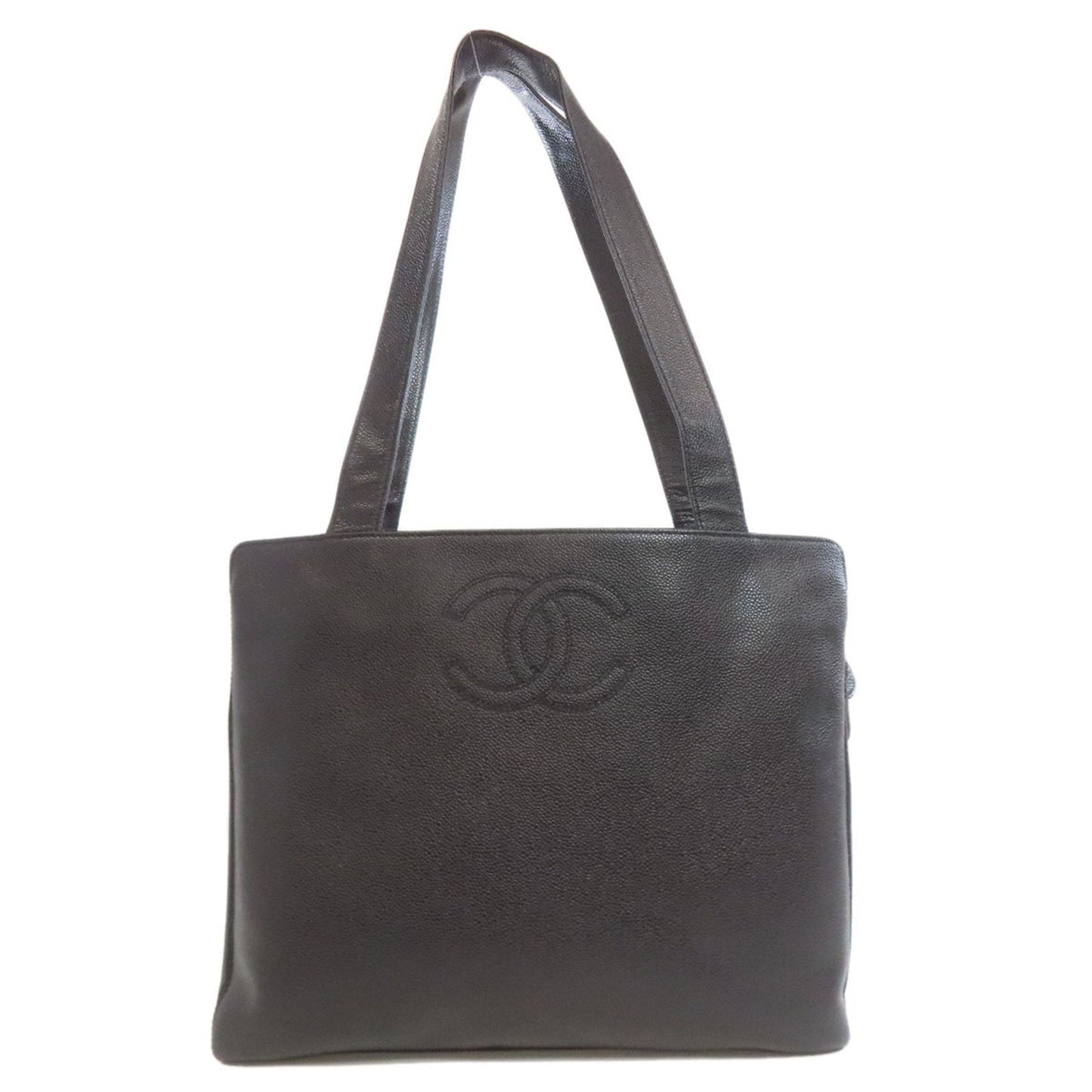 Chanel Black Leather Tote Bag (Pre-Owned)
