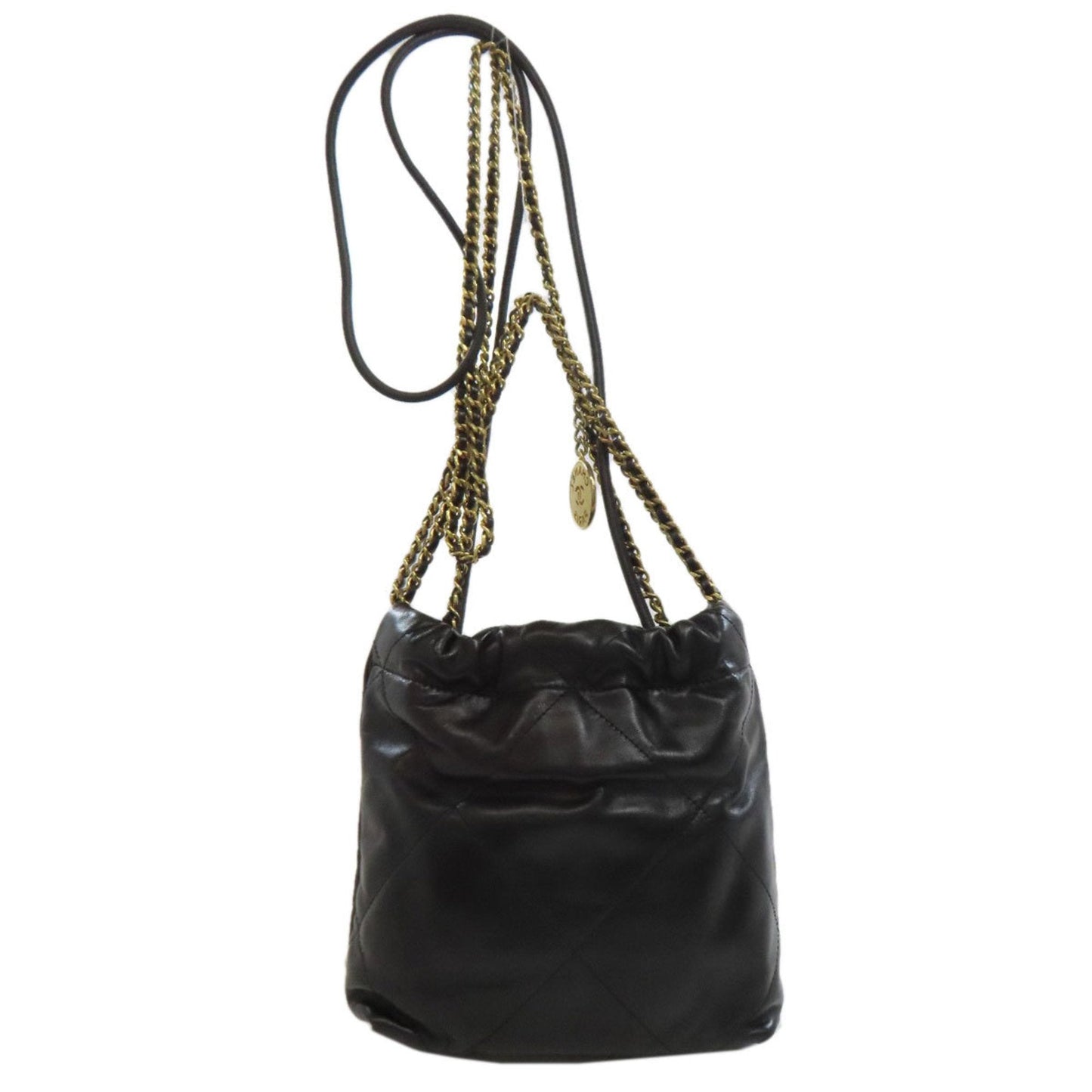 Chanel Black Leather Handbag (Pre-Owned)
