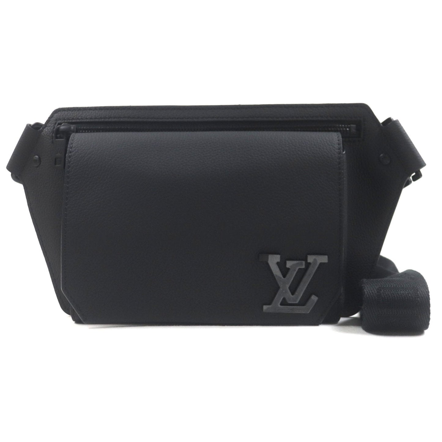 Louis Vuitton Black Leather Sling Bag (Pre-Owned)