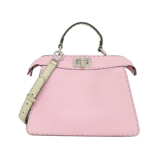 Fendi Beige Pink Leather Handbag (Pre-Owned)