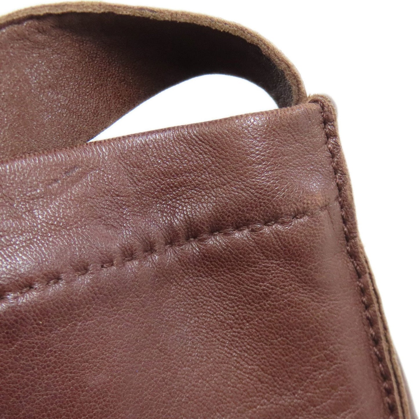 Hermes Toudou Brown Leather Shoulder Bag (Pre-Owned)