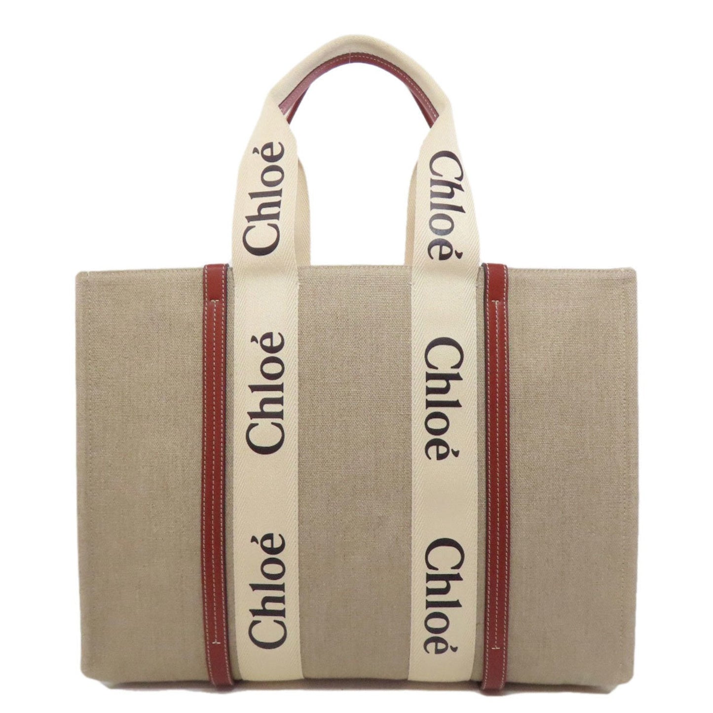 Chlo�� Brown Canvas Tote Bag (Pre-Owned)