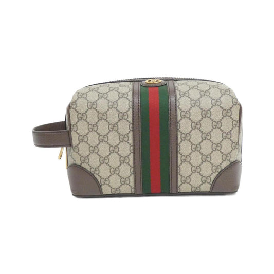 Gucci Beige Brown Gg Supreme Leather Handbag (Pre-Owned)