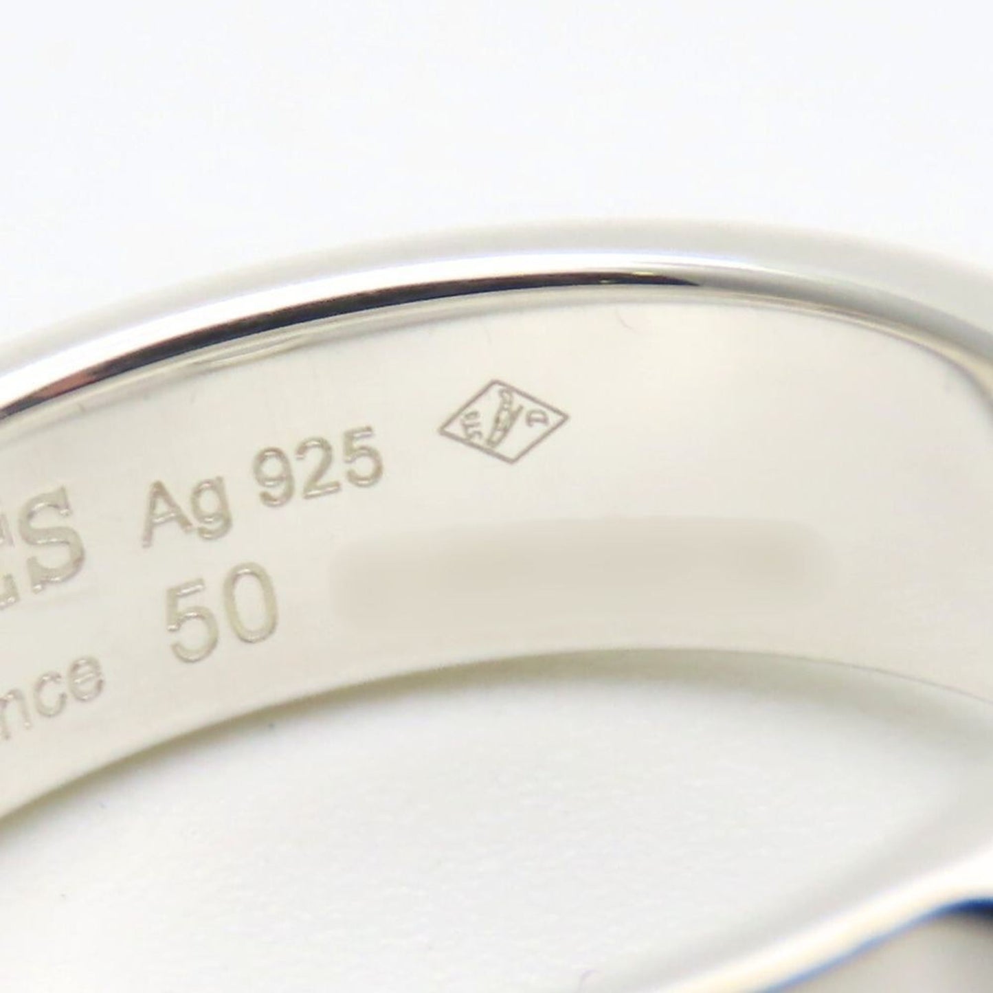Hermes Silver Silver 925 Band Ring (Pre-Owned)
