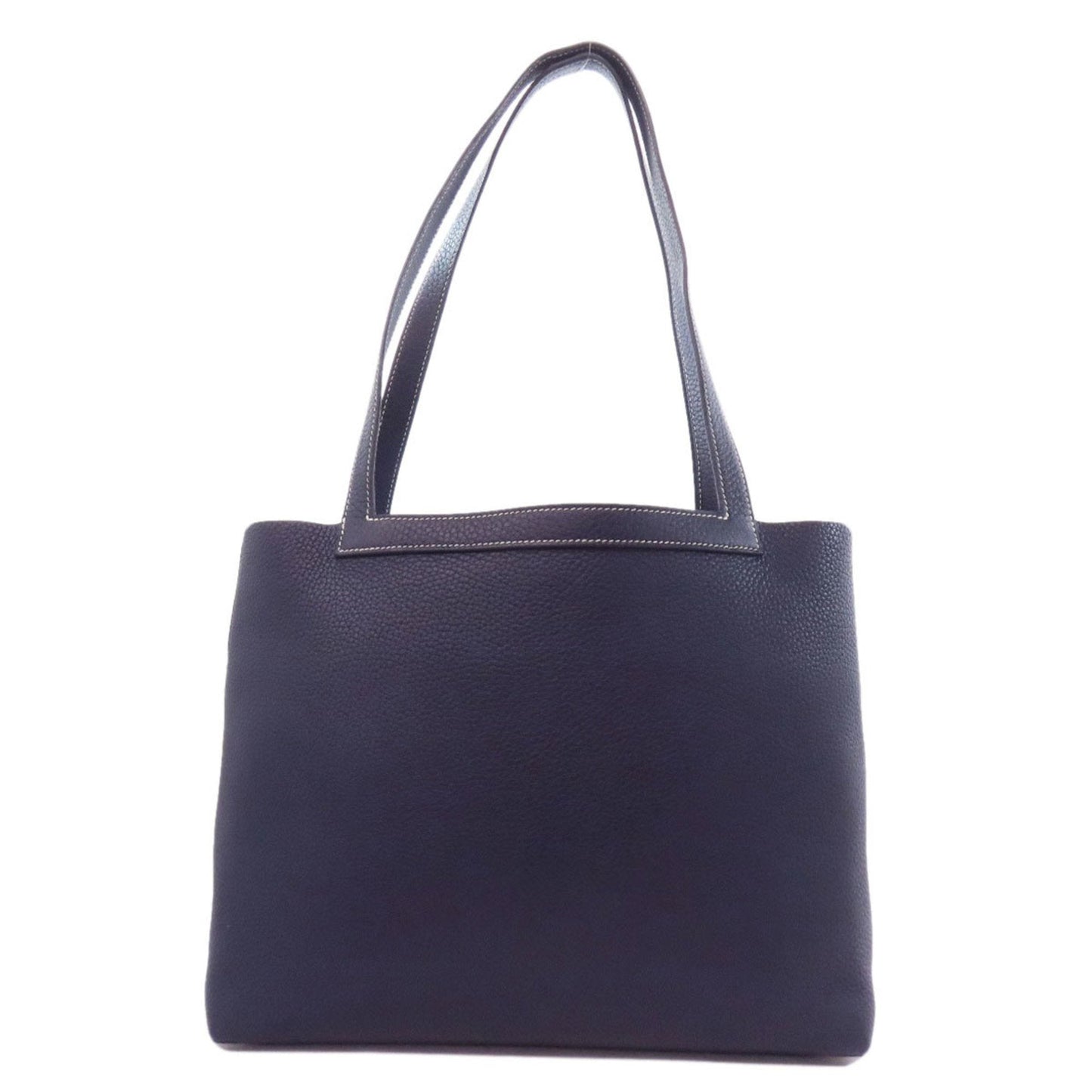 Hermes Navy Taurillon Clemence Leather Handbag (Pre-Owned)