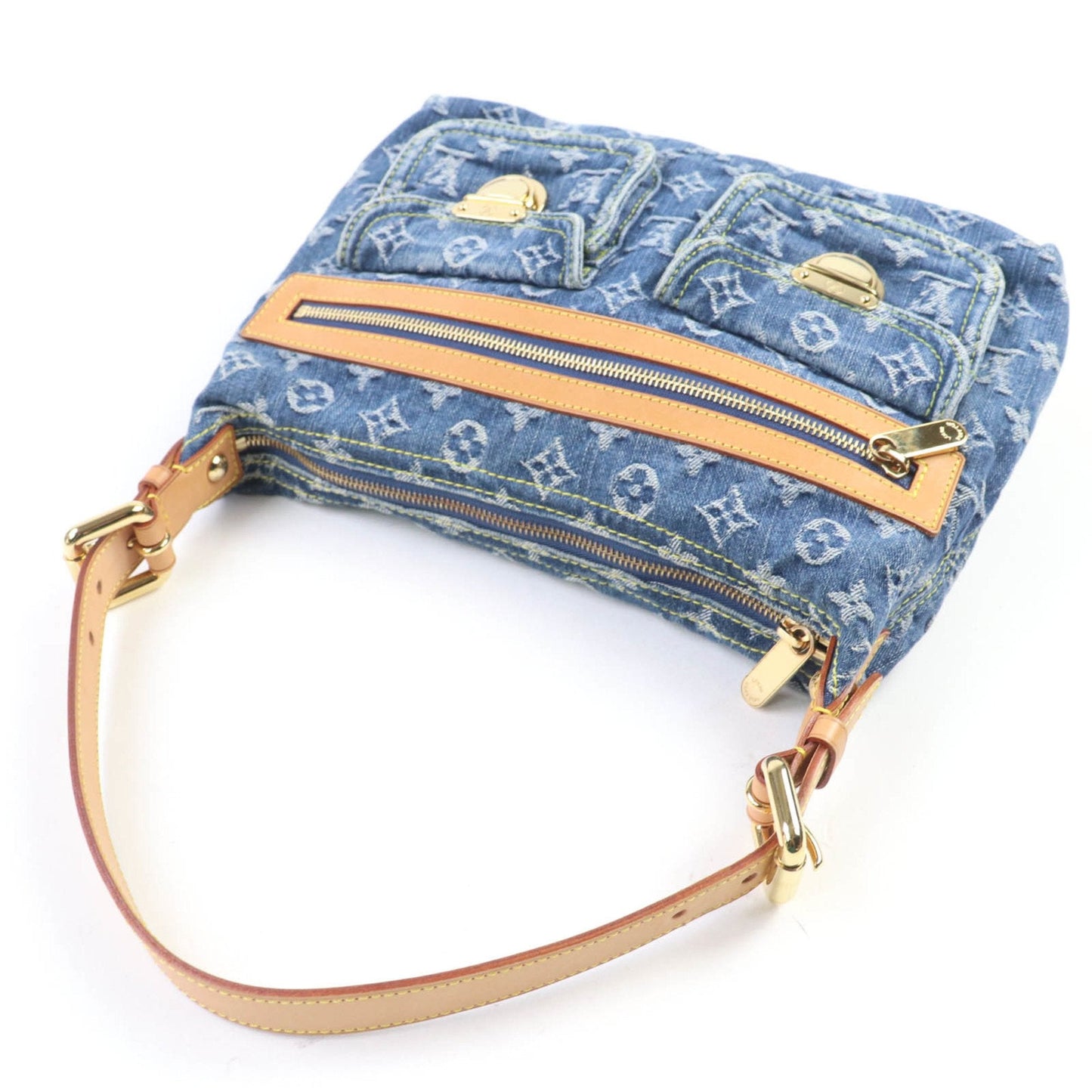 Louis Vuitton Blue Monogram Denim Handbag (Pre-Owned)