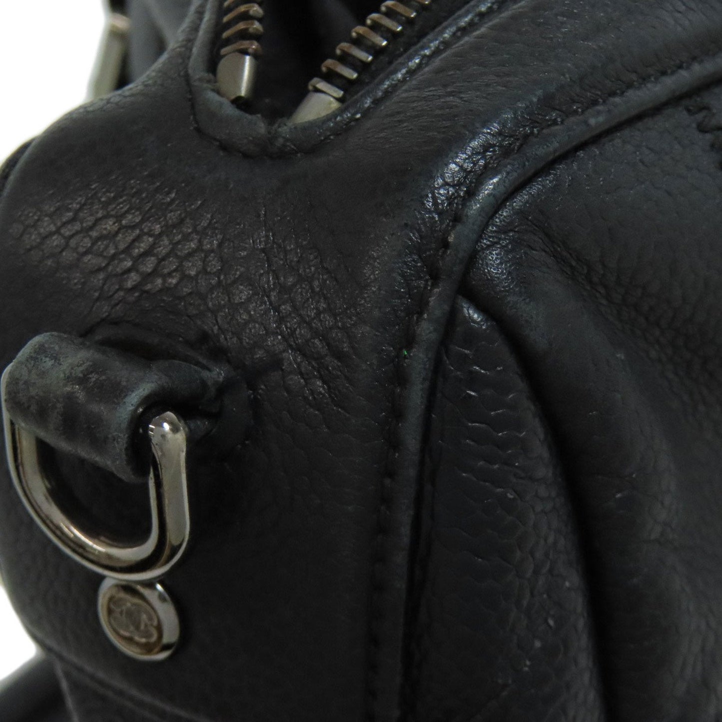 Chanel Black Leather Boston Bag (Pre-Owned)