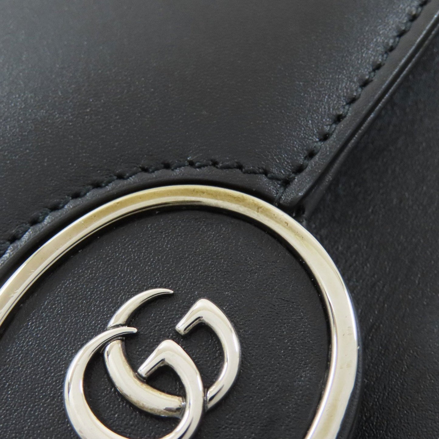 Gucci Black Leather Shoulder Bag (Pre-Owned)