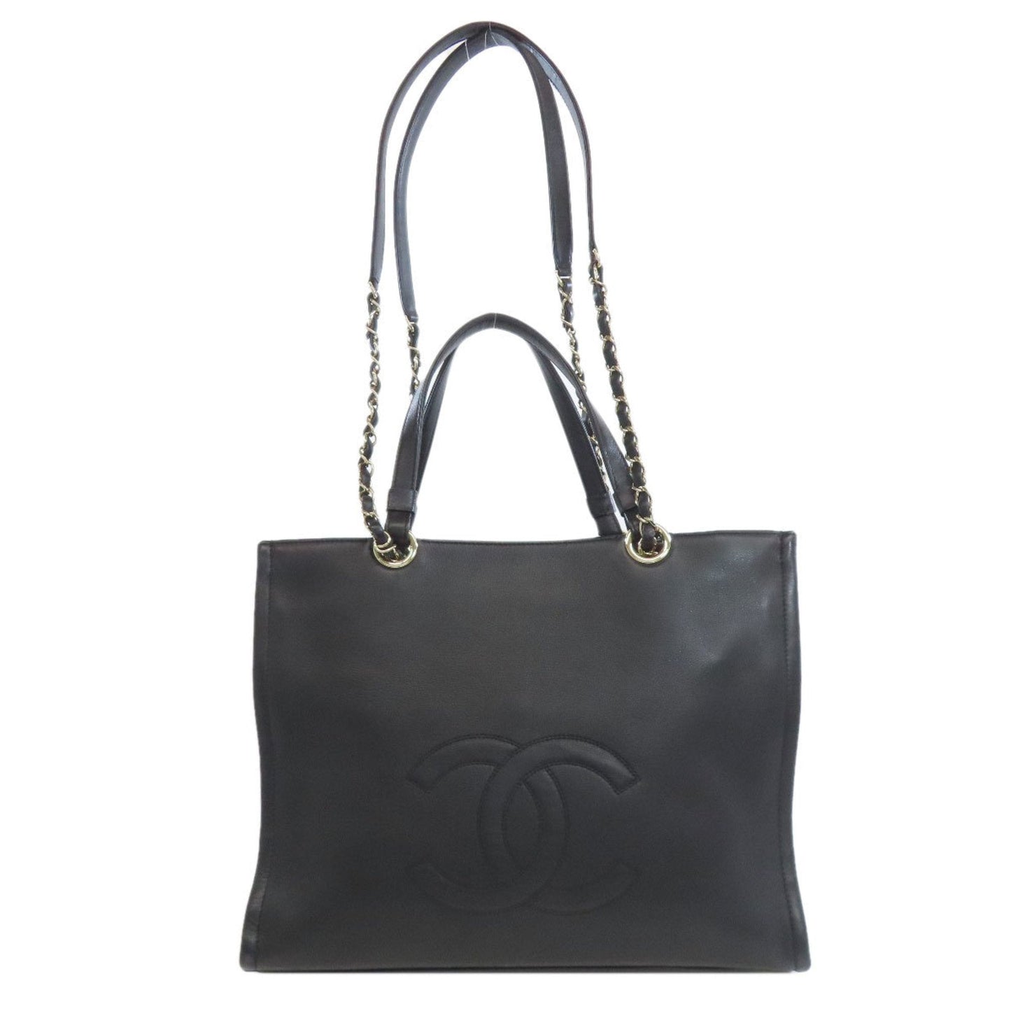 Chanel Black Leather Tote Bag (Pre-Owned)