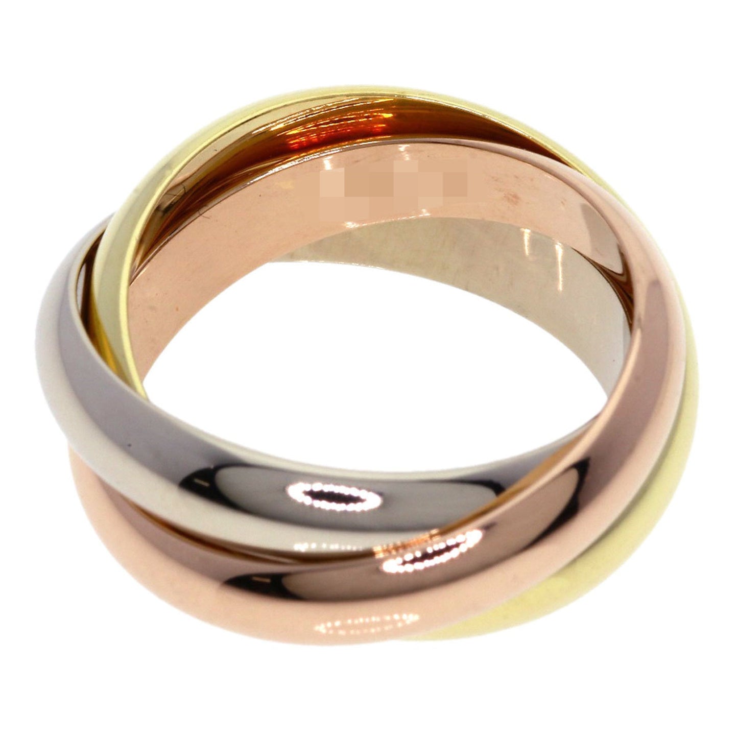Cartier Trinity Pink Gold White Gold Yellow Gold Yellow Gold (18K) Pink Gold (18K) White Gold (18K) Band Ring (Pre-Owned)