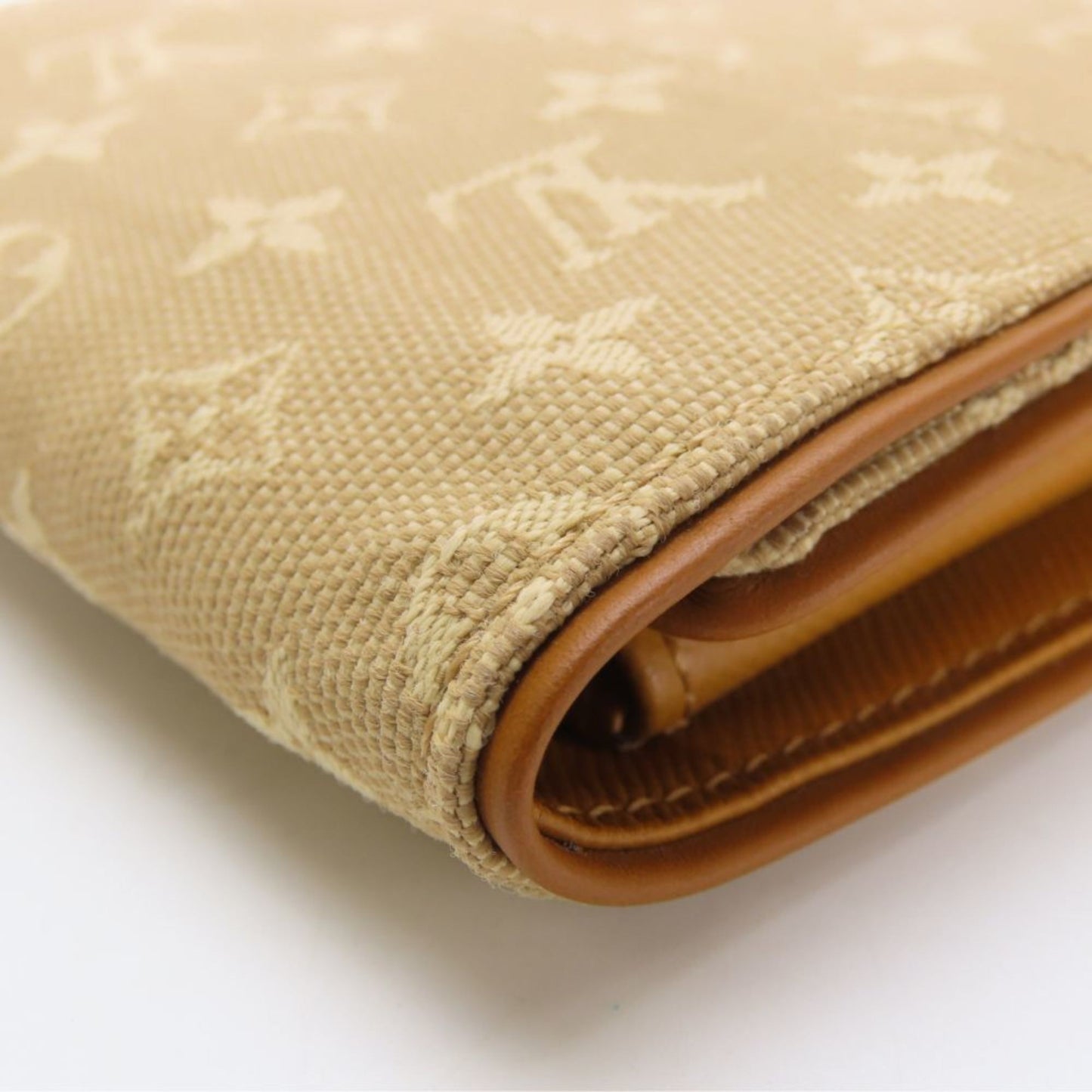 Louis Vuitton Beige Monogram Mini Wallet (Tri-Fold) (Pre-Owned)