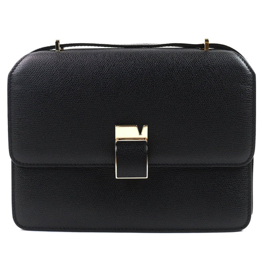Valextra Black Leather Shoulder Bag (Pre-Owned)