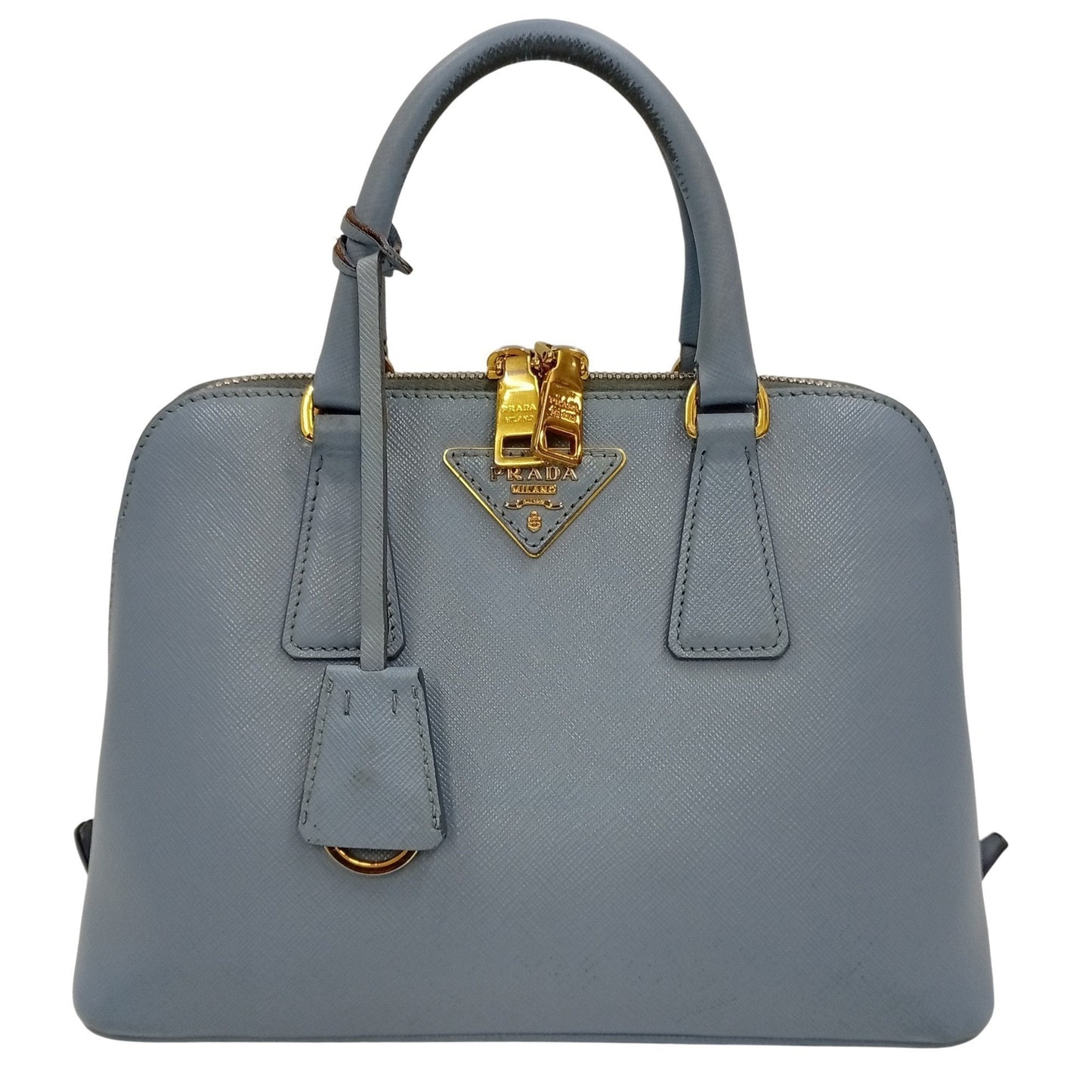Prada Sky Blue Leather Handbag (Pre-Owned)