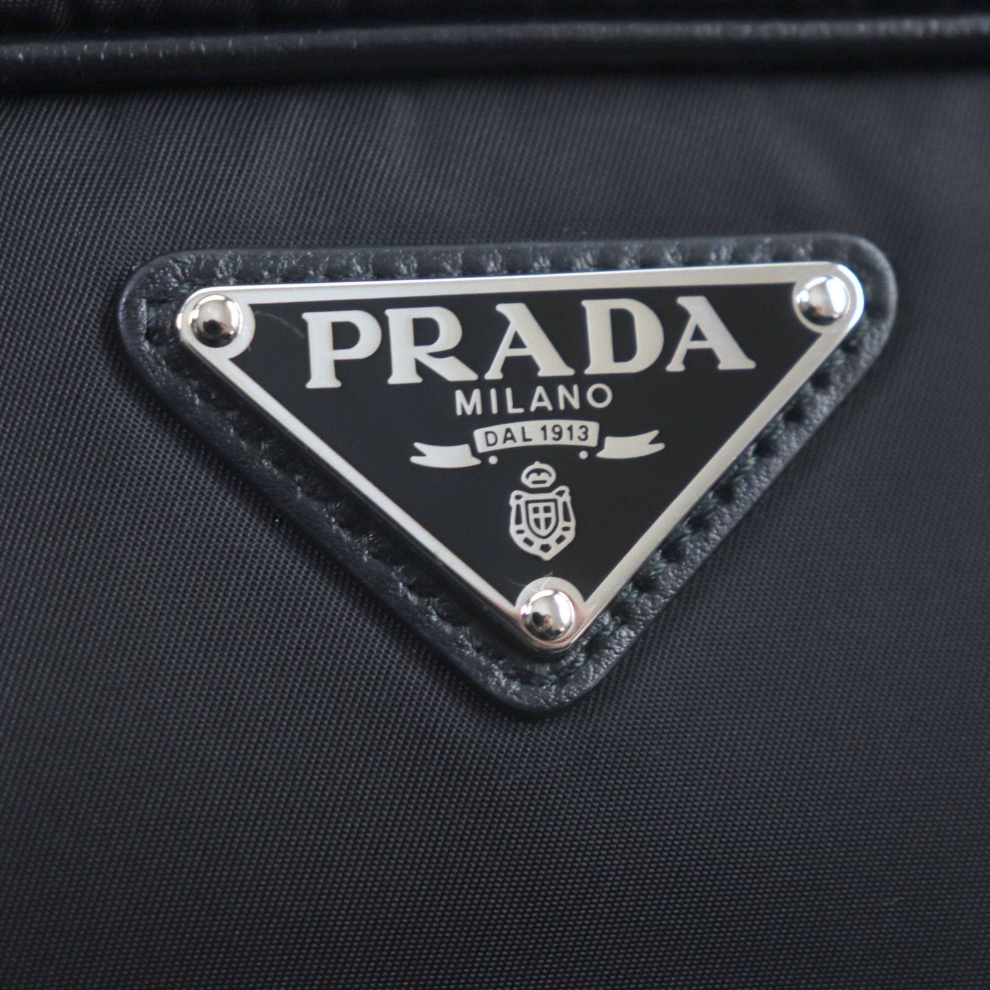 Prada Black Nylon Leather Shoulder Bag (Pre-Owned)