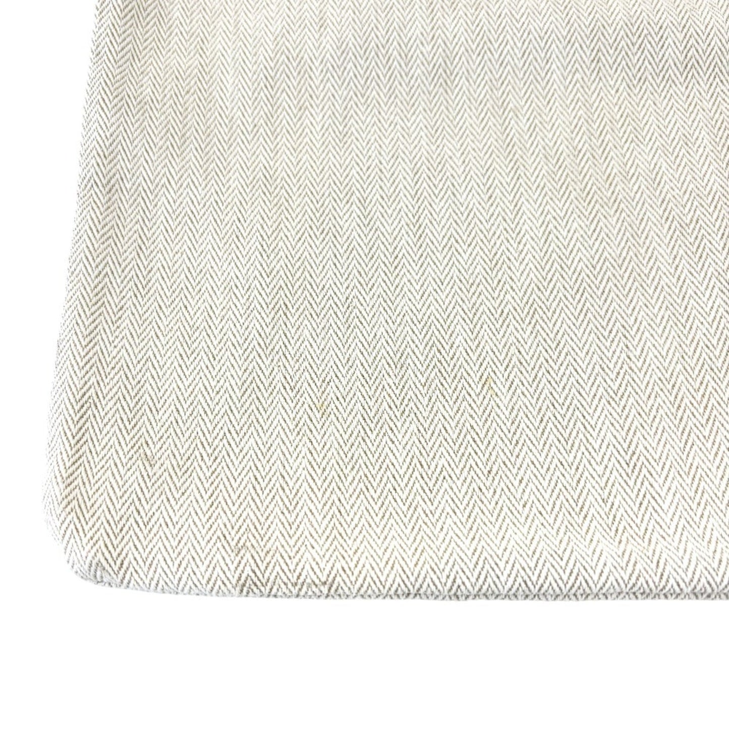 Hermes Brown Ivory Toile Chevron Shoulder Bag (Pre-Owned)