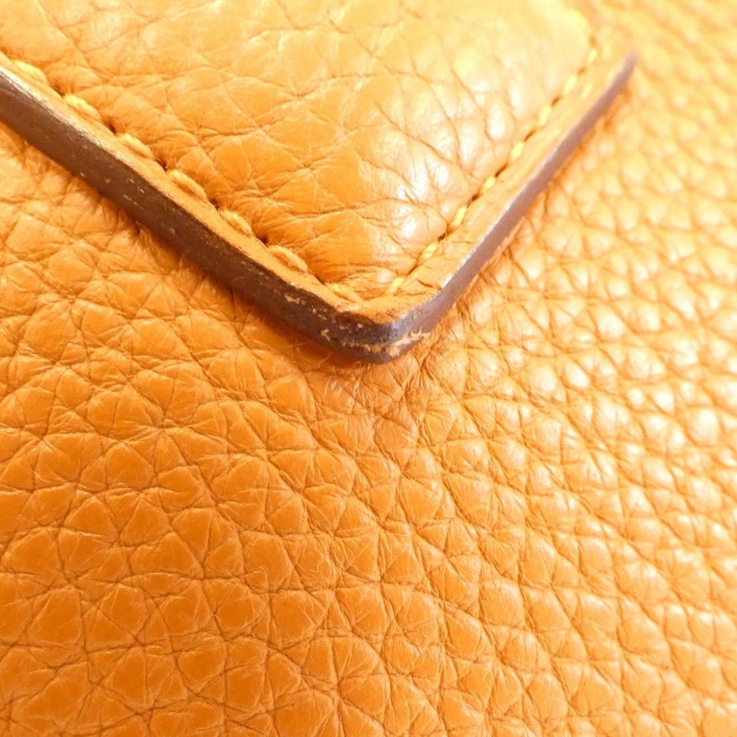 Hermes Orange Taurillon Clemence Leather Boston Bag (Pre-Owned)