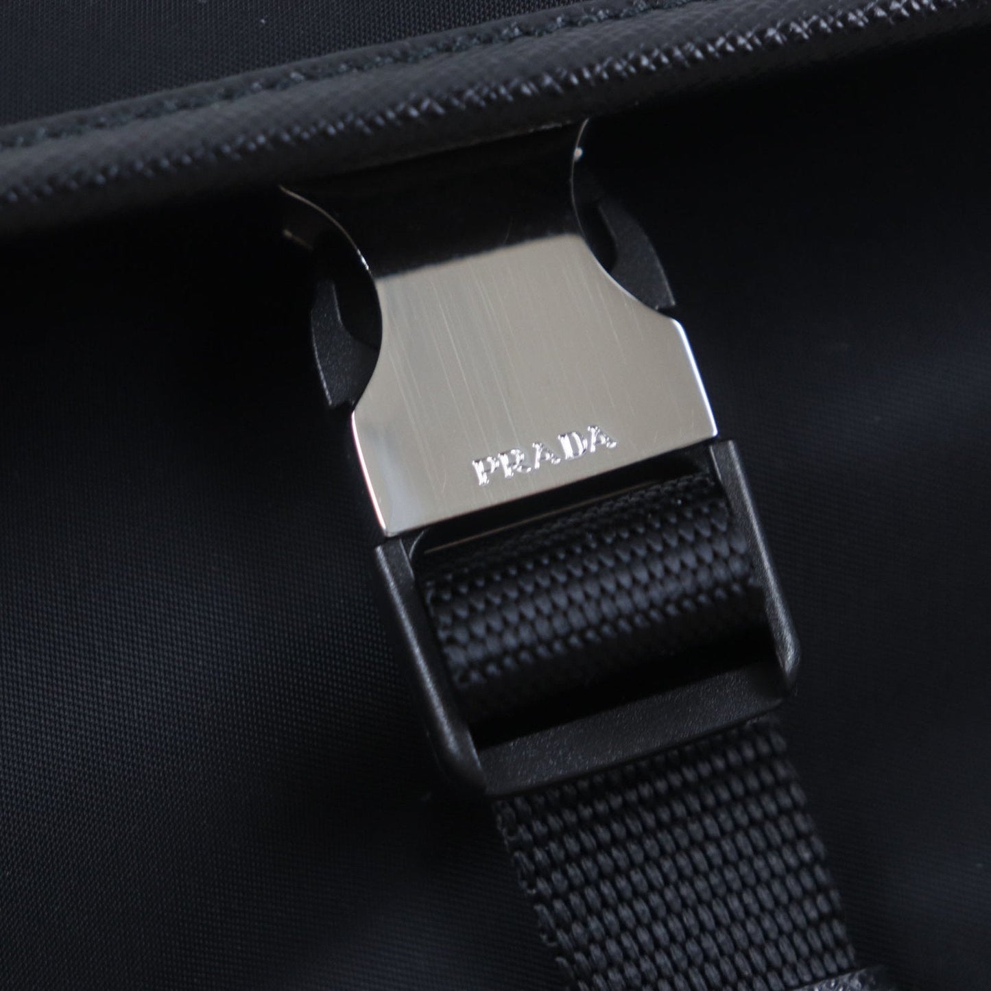 Prada Black Nylon Saffiano Shoulder Bag (Pre-Owned)