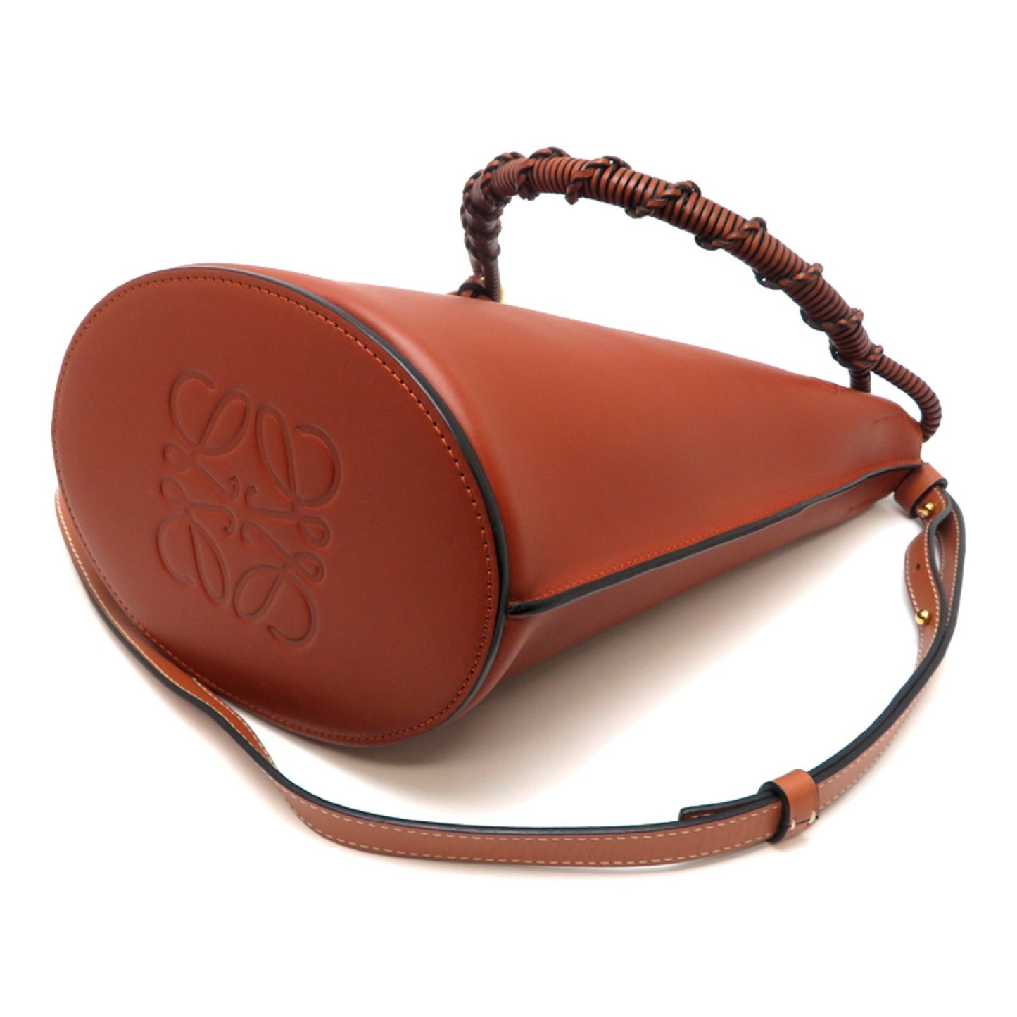 Loewe Brown Leather Handbag Shoulder Bag (Pre-Owned)