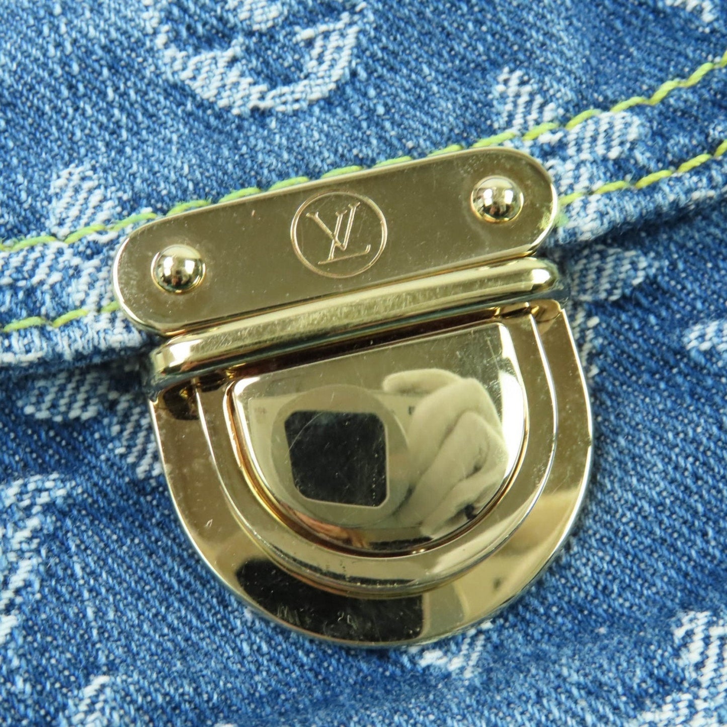 Louis Vuitton Blue Monogram Denim Handbag (Pre-Owned)