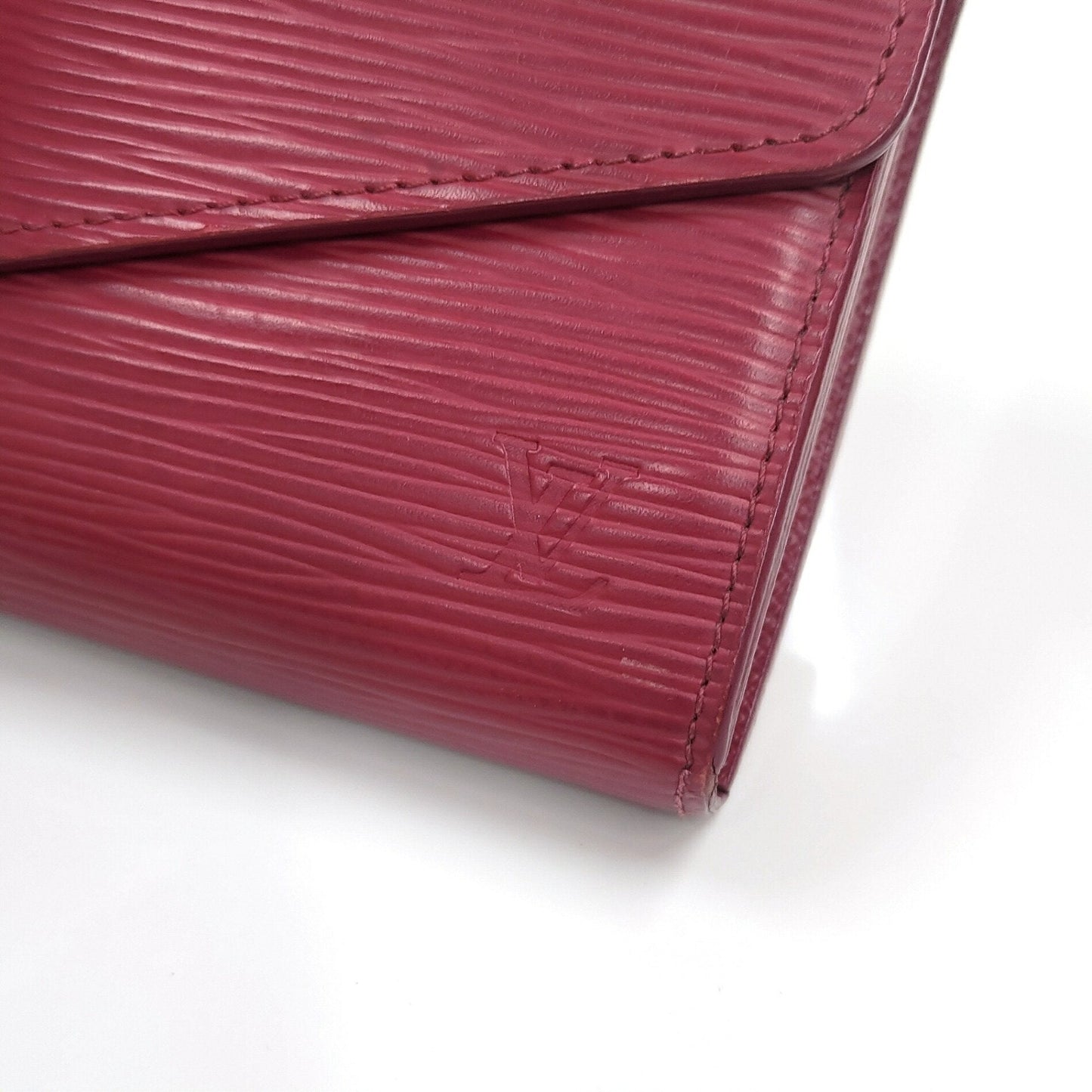 Louis Vuitton Fuchsia Epi Leather Long Wallet (Tri-Fold) (Pre-Owned)