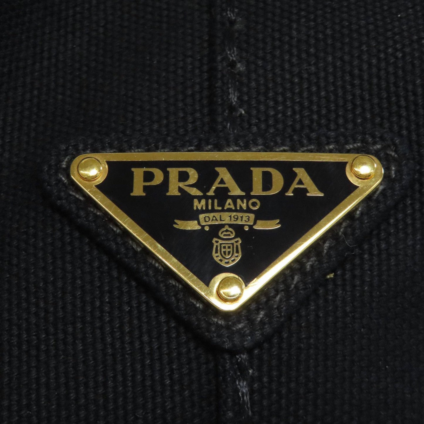 Prada Black Canvas Handbag (Pre-Owned)