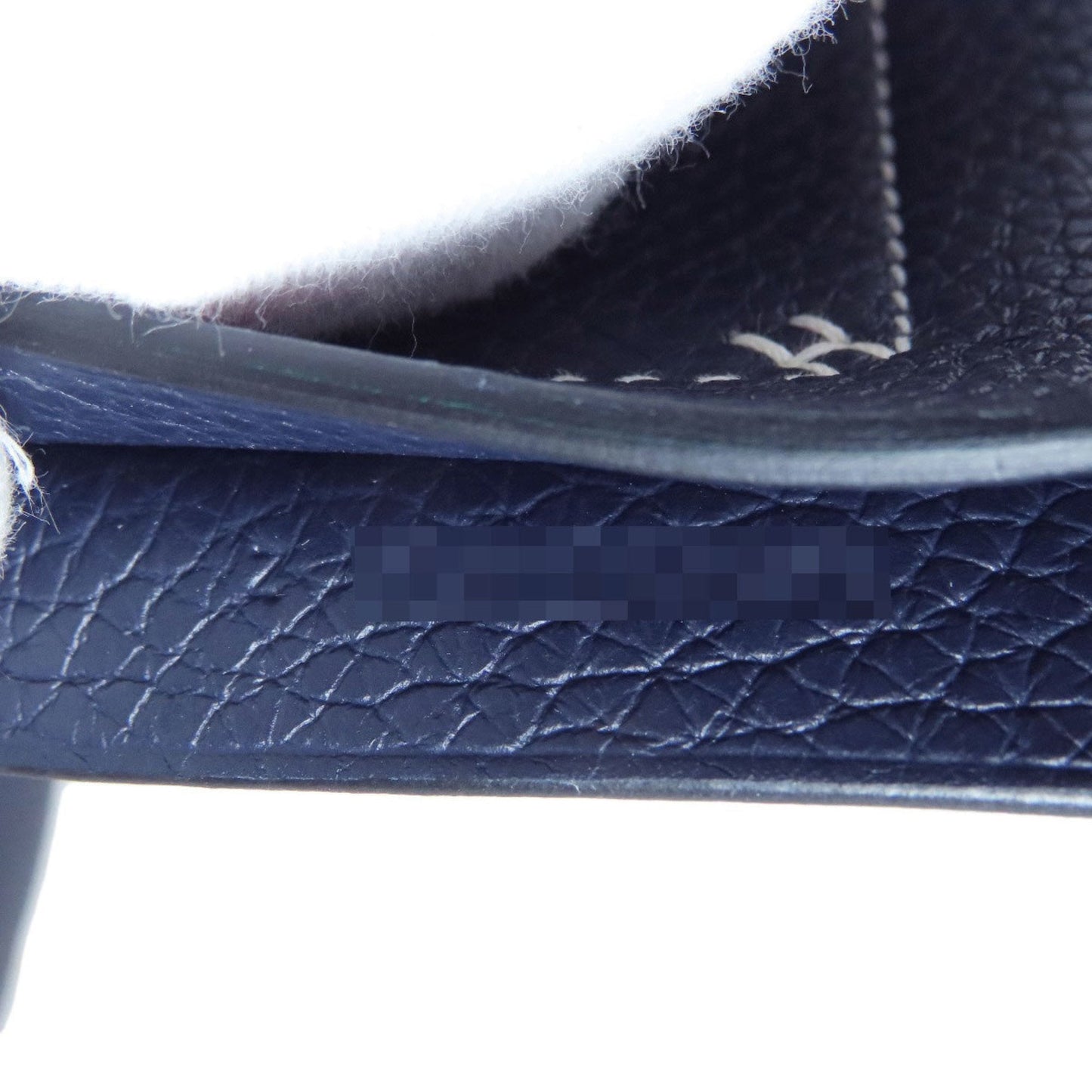 Hermes Navy Taurillon Clemence Leather Handbag (Pre-Owned)
