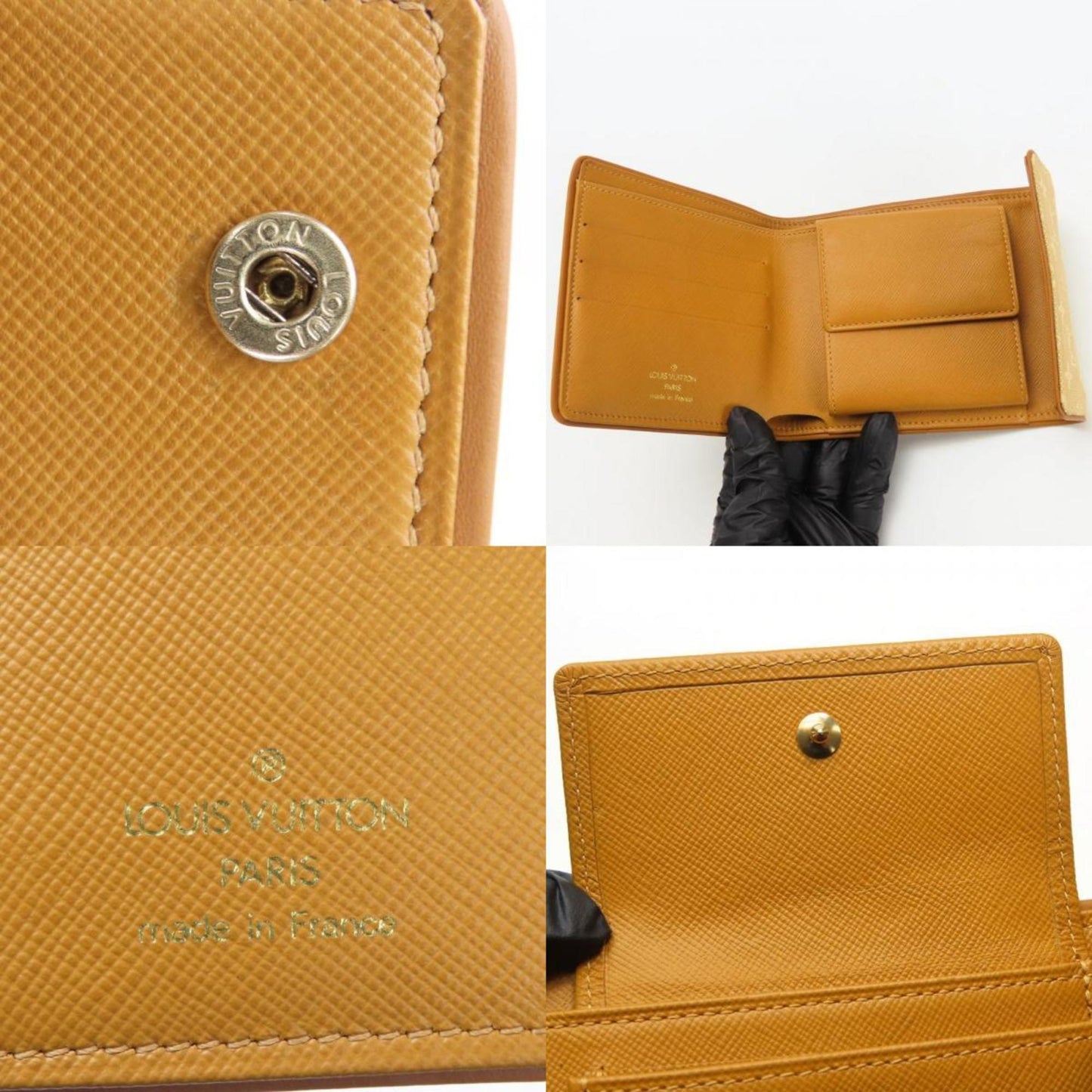 Louis Vuitton Beige Monogram Mini Wallet (Tri-Fold) (Pre-Owned)