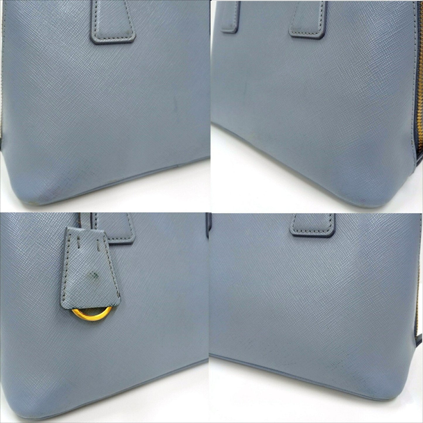 Prada Sky Blue Leather Handbag (Pre-Owned)