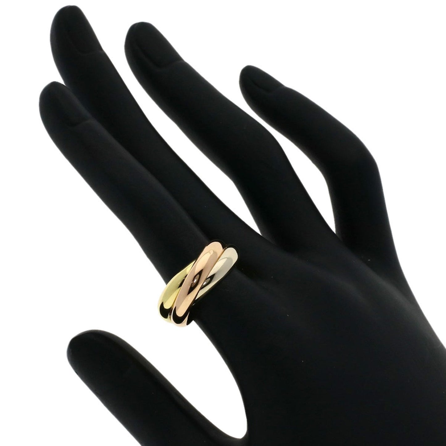Cartier Trinity Pink Gold White Gold Yellow Gold Yellow Gold (18K) Pink Gold (18K) White Gold (18K) Band Ring (Pre-Owned)