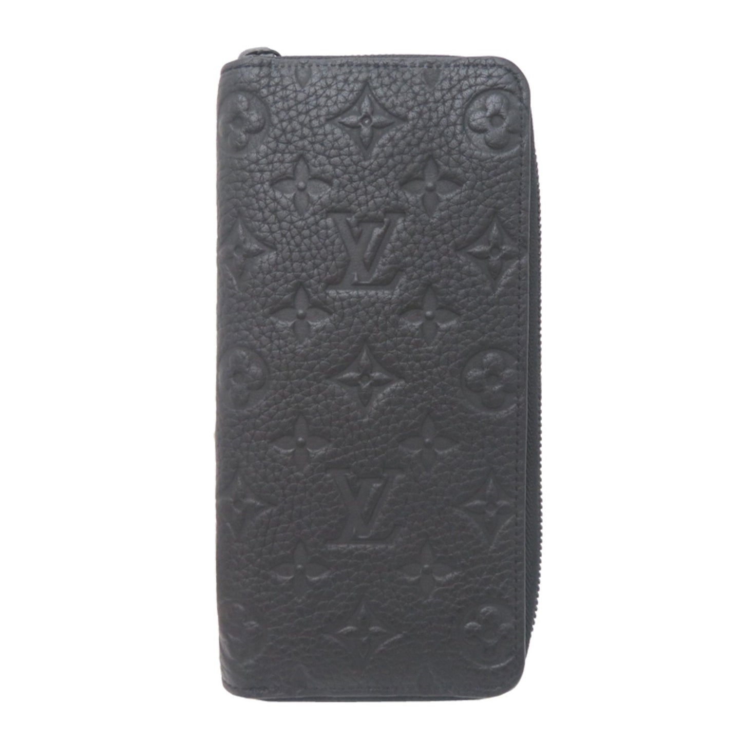 Louis Vuitton Black Leather Long Wallet (Bi-Fold) (Pre-Owned)