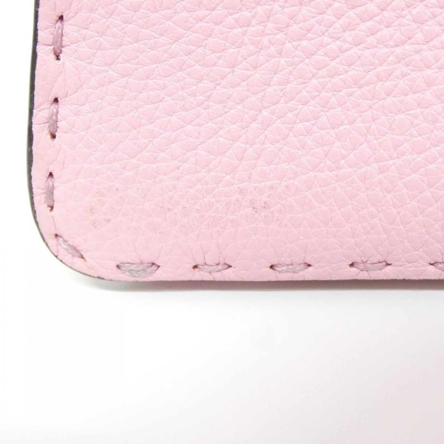 Fendi Beige Pink Leather Handbag (Pre-Owned)