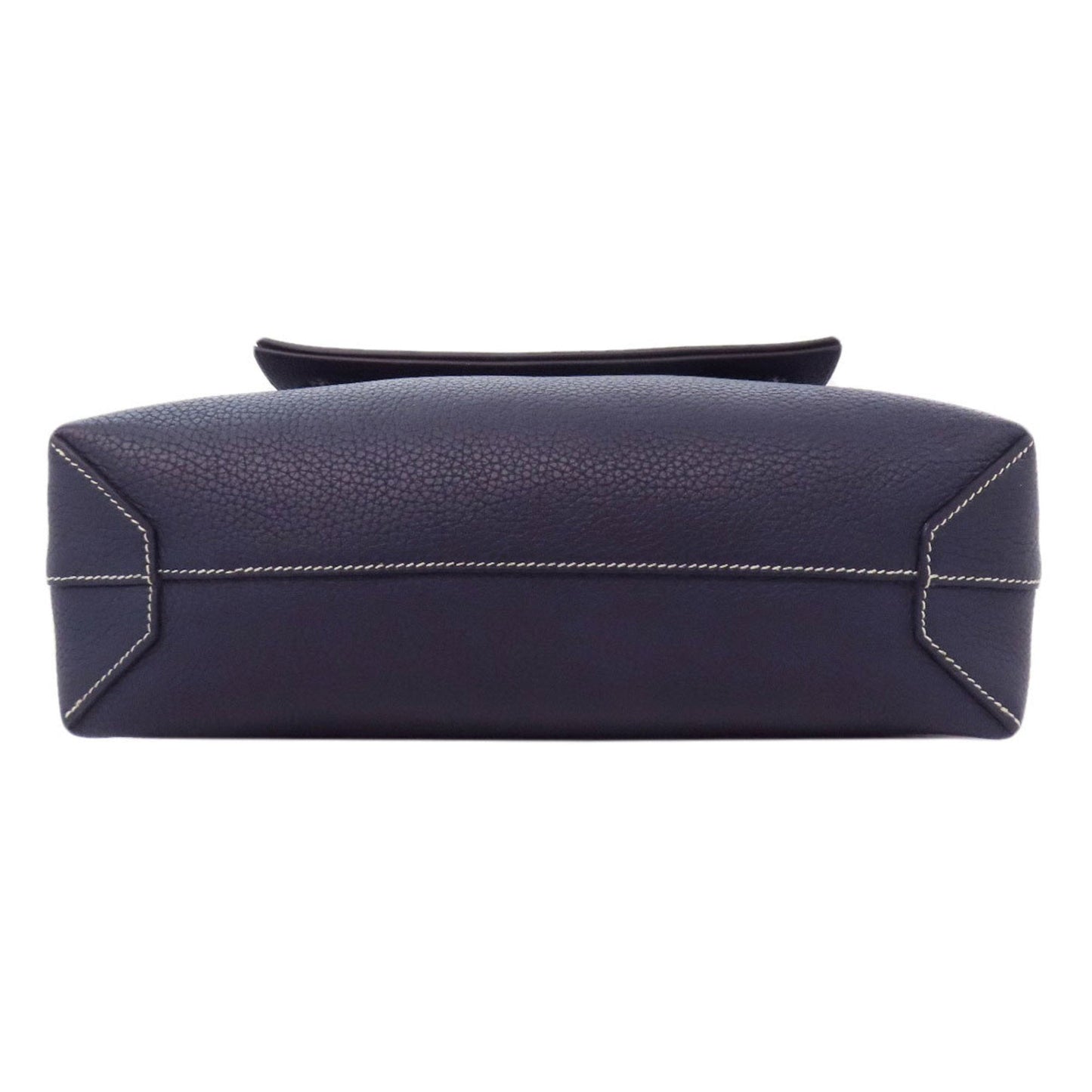 Hermes Navy Taurillon Clemence Leather Handbag (Pre-Owned)