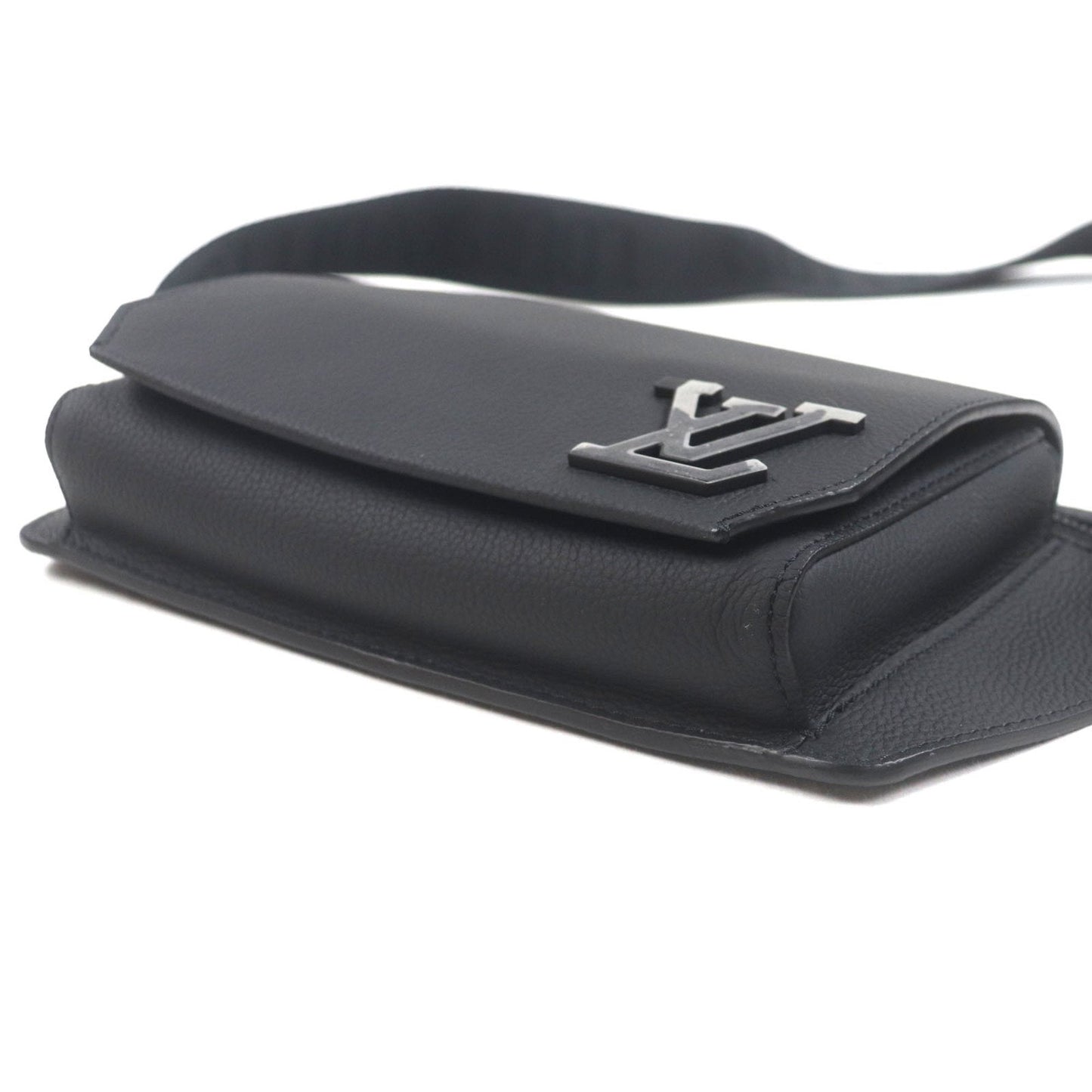 Louis Vuitton Black Leather Sling Bag (Pre-Owned)