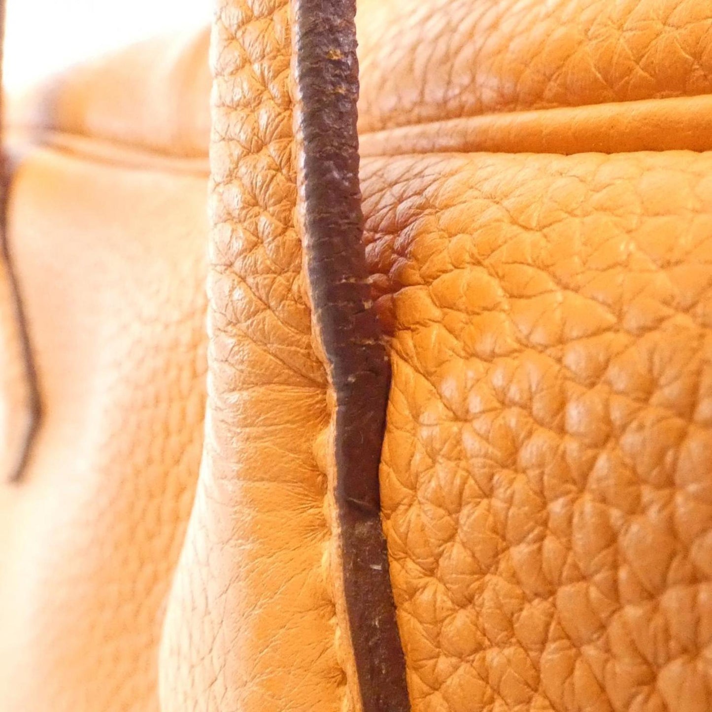 Hermes Orange Taurillon Clemence Leather Boston Bag (Pre-Owned)