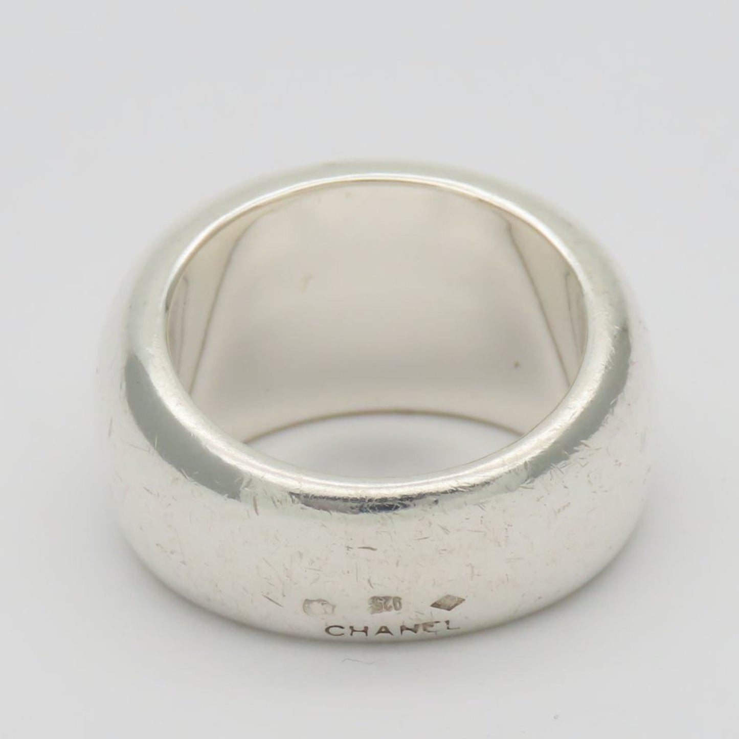 Chanel Silver Silver 925 Band Ring (Pre-Owned)