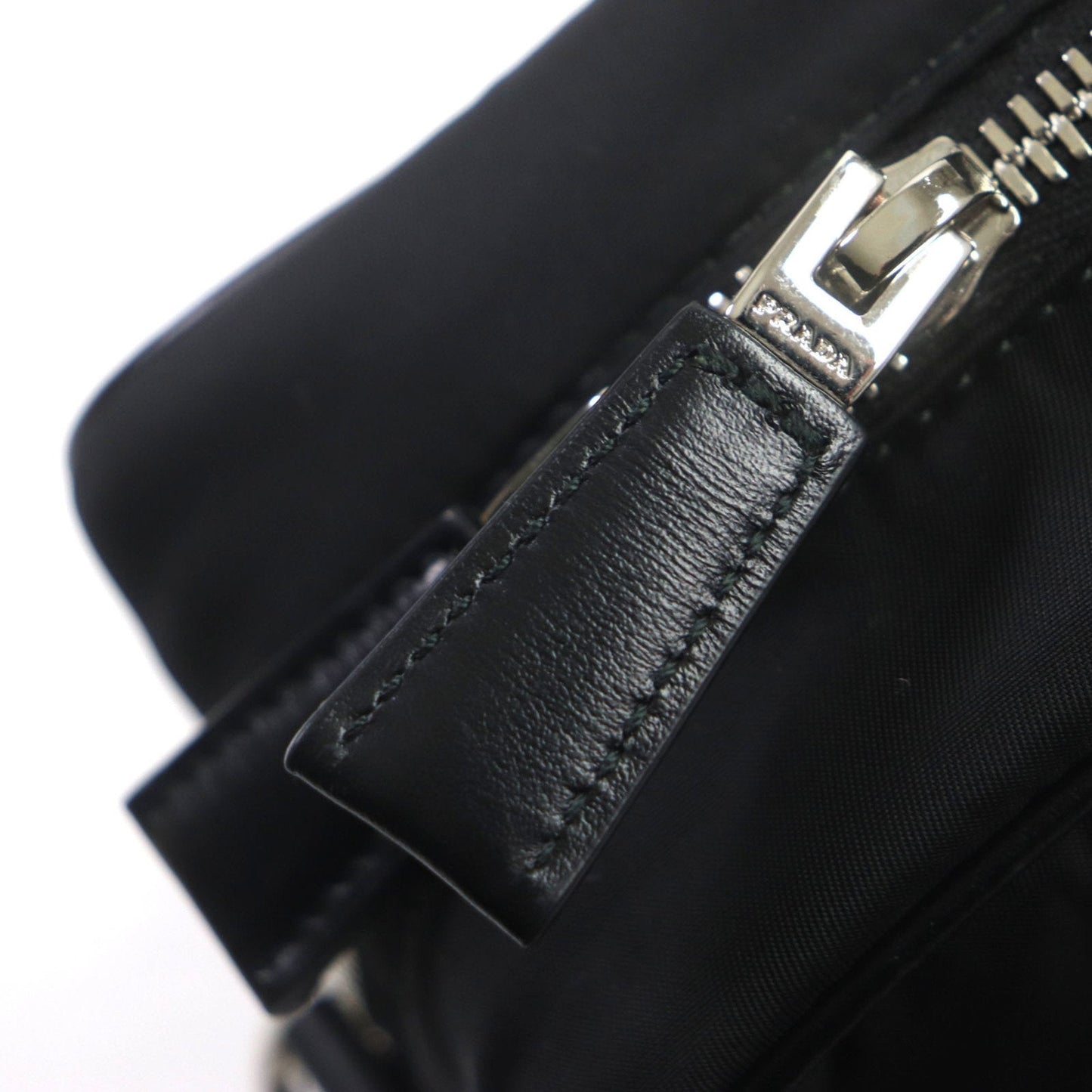 Prada Black Nylon Leather Shoulder Bag (Pre-Owned)