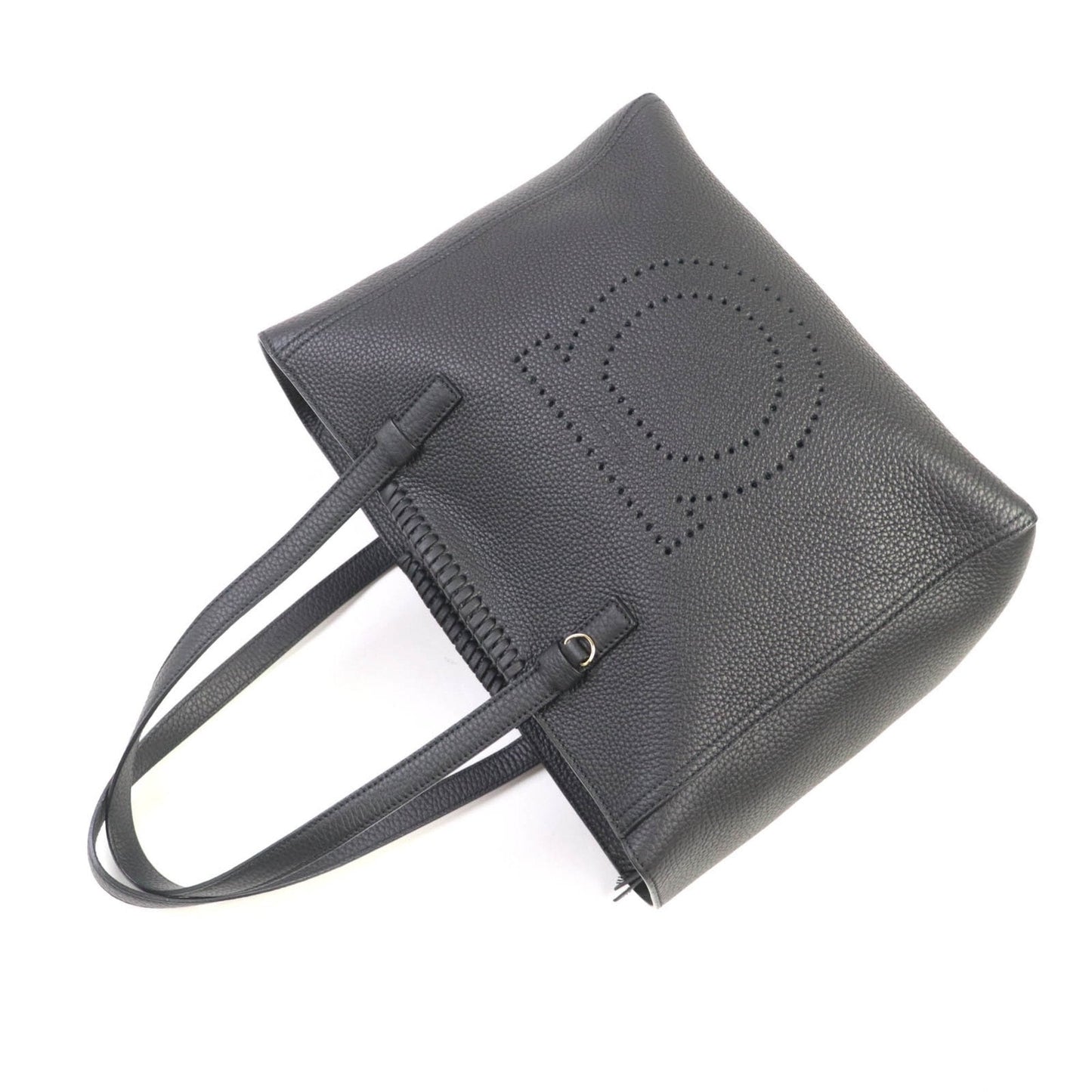 Salvatore Ferragamo Black Leather Tote Bag (Pre-Owned)