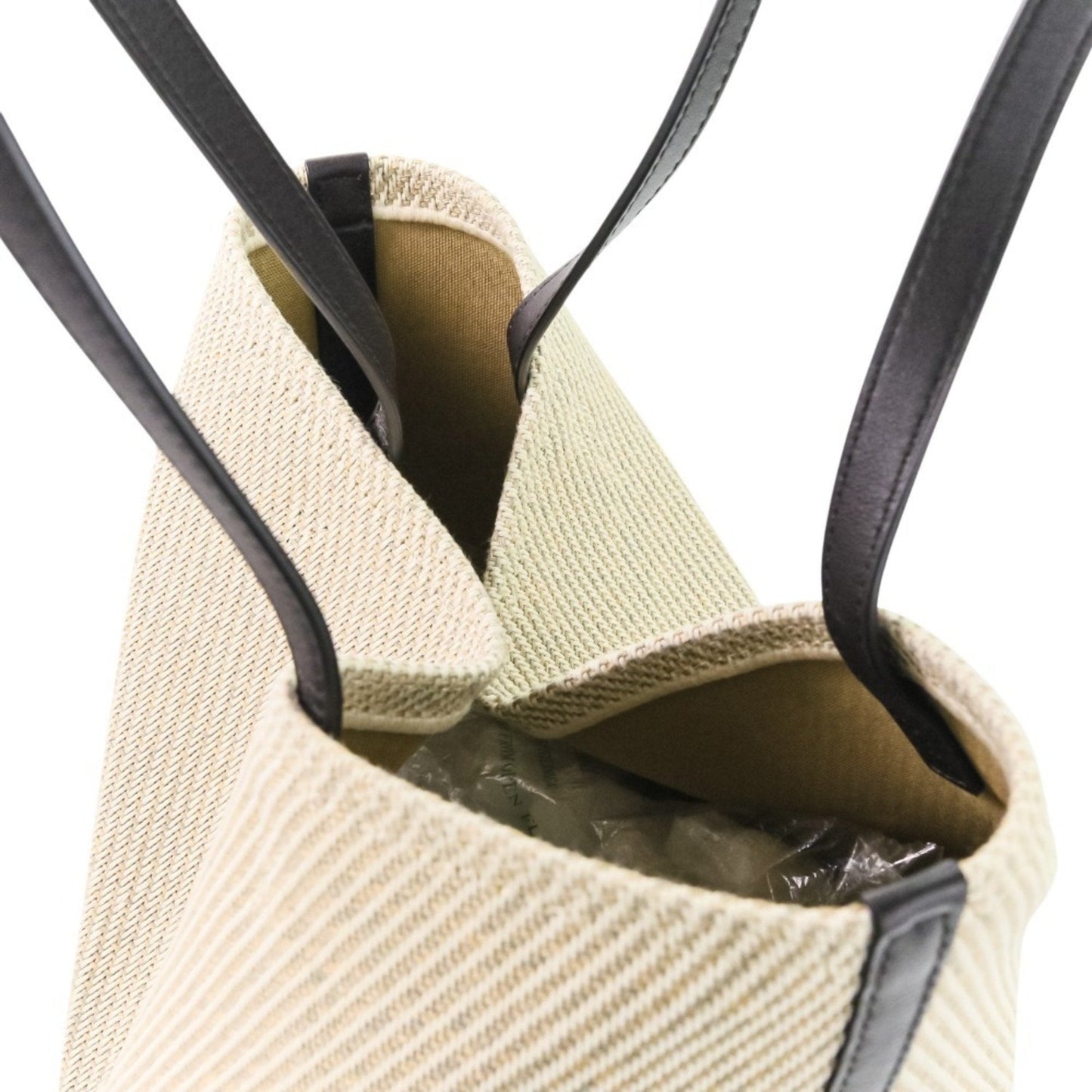 Loewe Beige Black Cotton Leather Tote Bag (Pre-Owned)