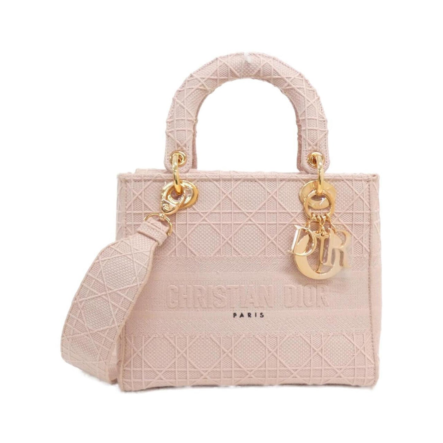 Christian Dior Pink Canvas Handbag (Pre-Owned)