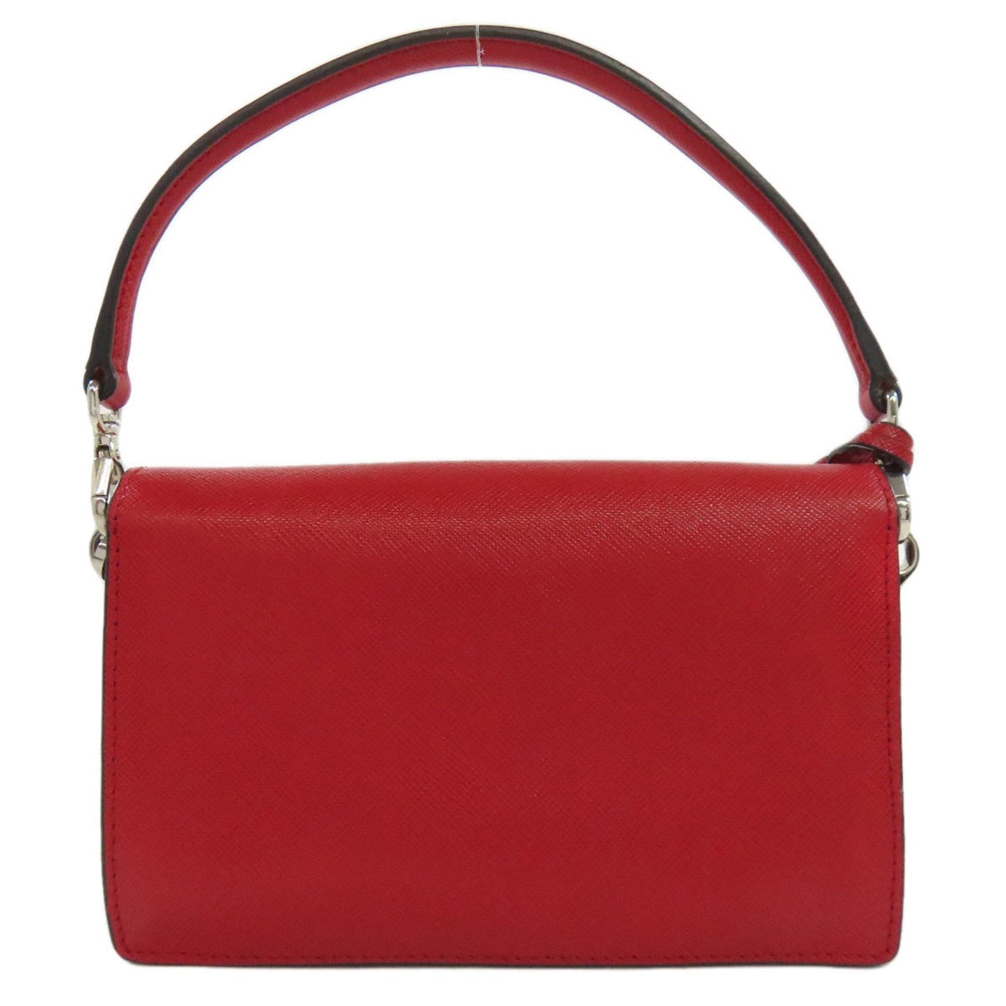 Prada Saffiano Red Color Saffiano Shoulder Bag (Pre-Owned)