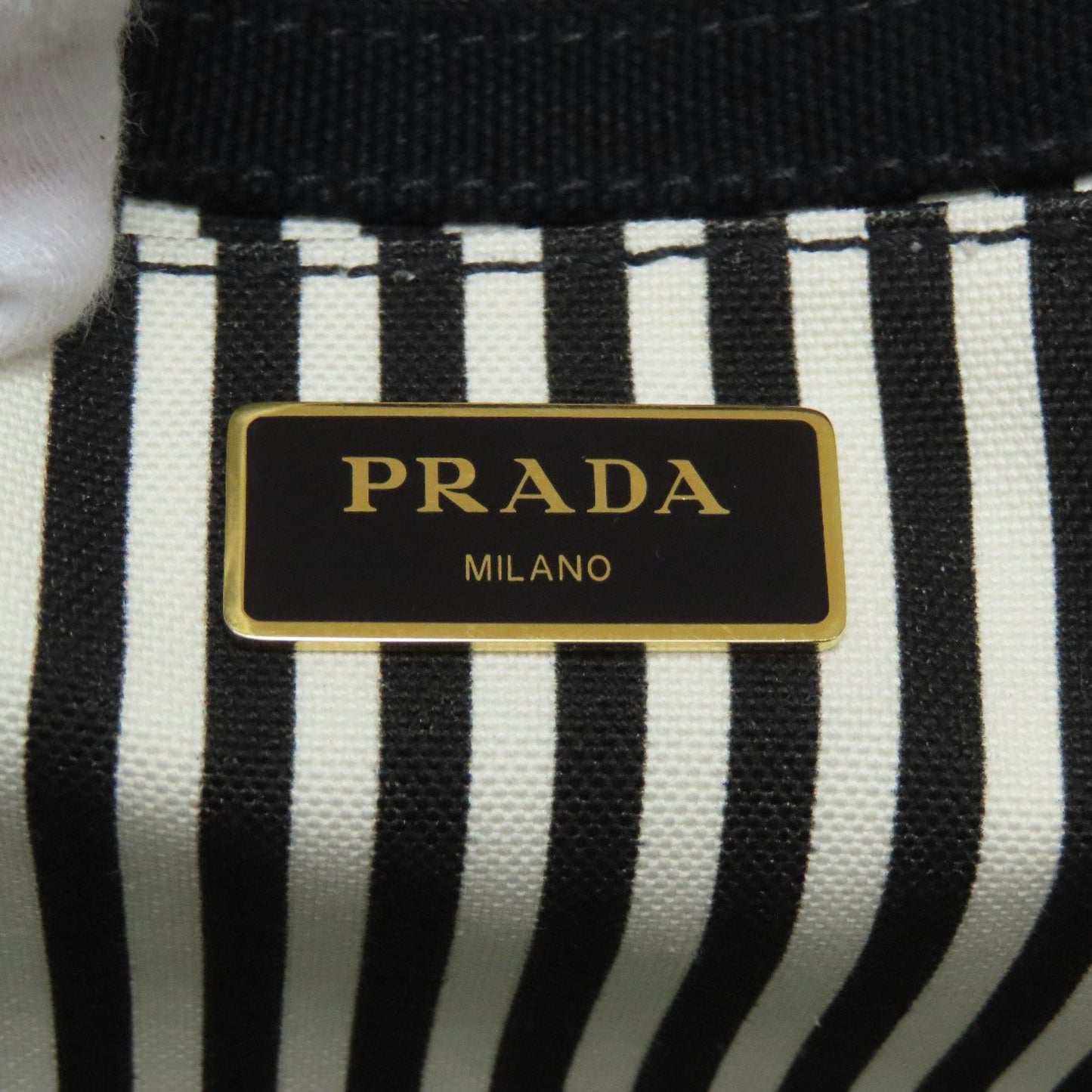Prada Black Canvas Handbag (Pre-Owned)