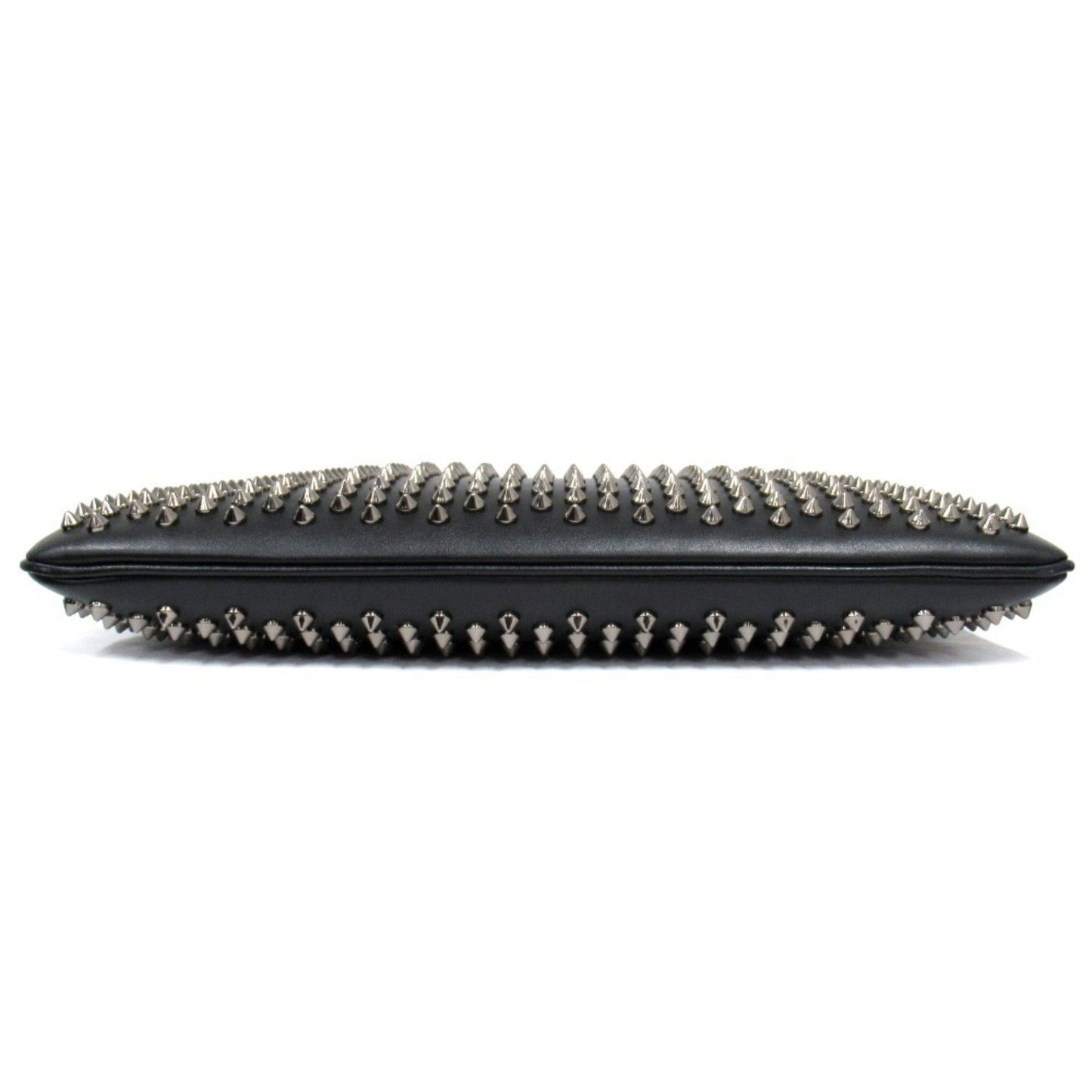 Christian Louboutin Black Red Color Leather Clutch Bag (Pre-Owned)