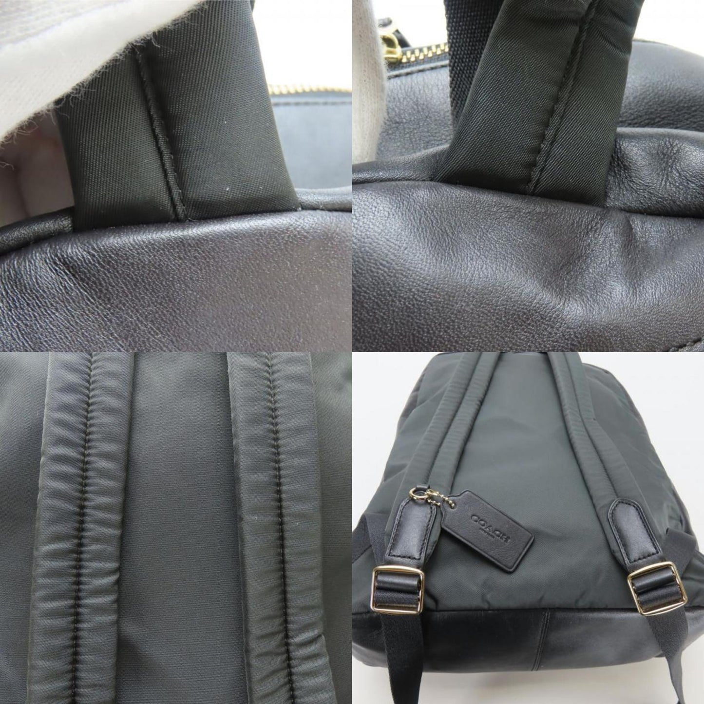 Coach Black Dark Brown Pvc Leather Backpack (Pre-Owned)