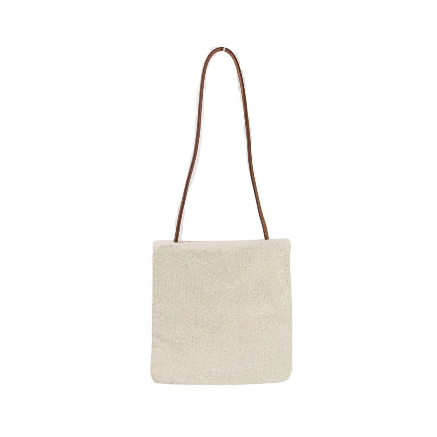 Hermes Brown Ivory Toile Chevron Shoulder Bag (Pre-Owned)