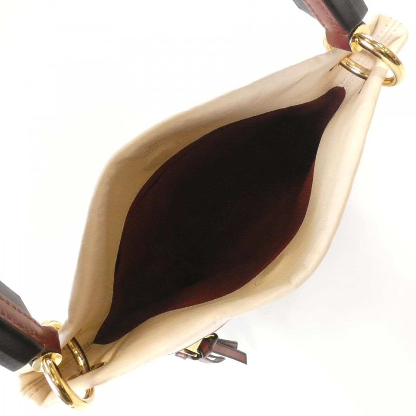 Louis Vuitton Cream Marron Coated Canvas Shoulder Bag (Pre-Owned)