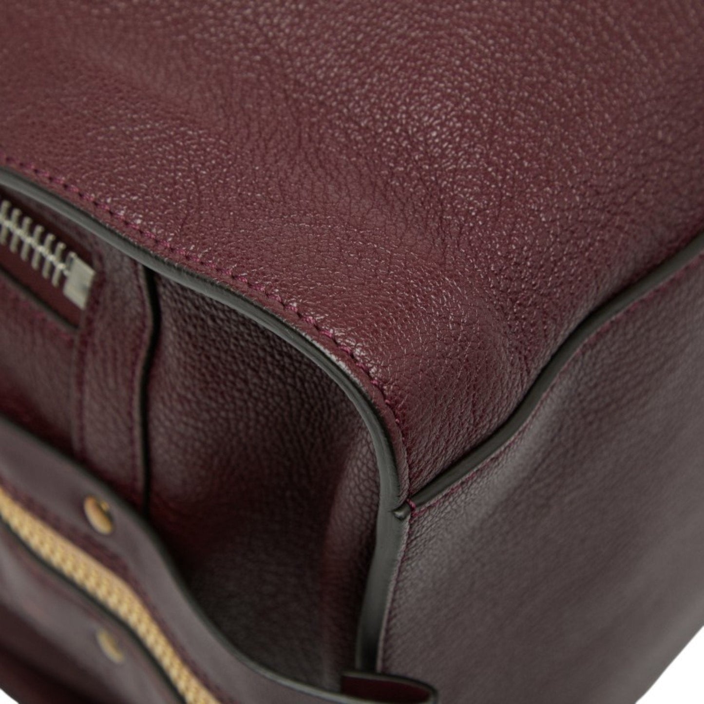 Chlo�� Bordeaux Red Color Wine Leather Handbag (Pre-Owned)